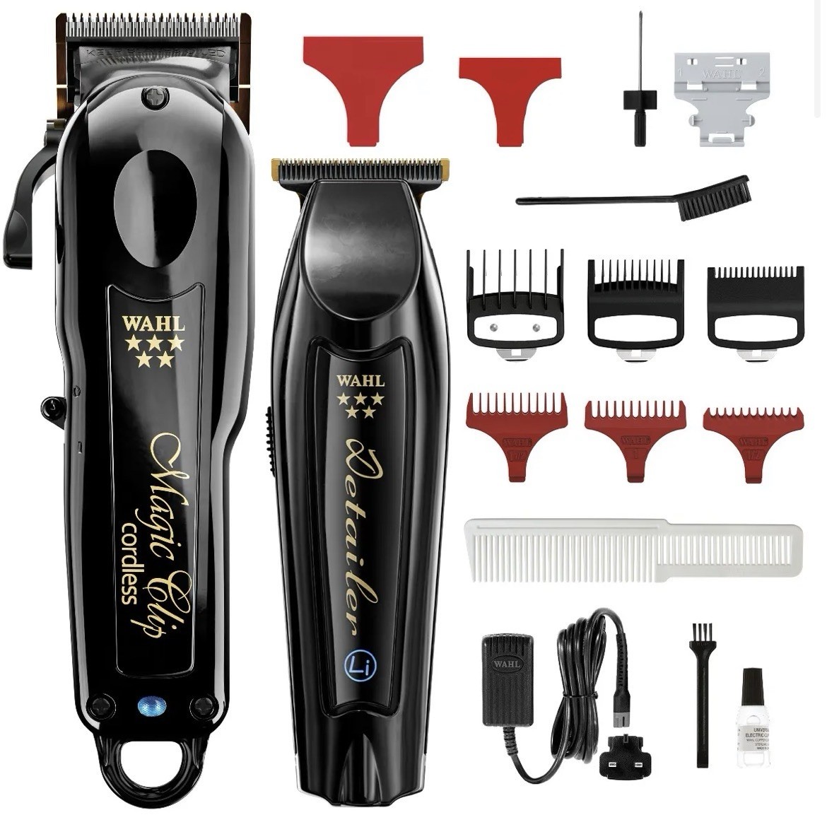 Wahl Cordless Barber Combo Clipper/Detailer Trimmer – Black (3025397)