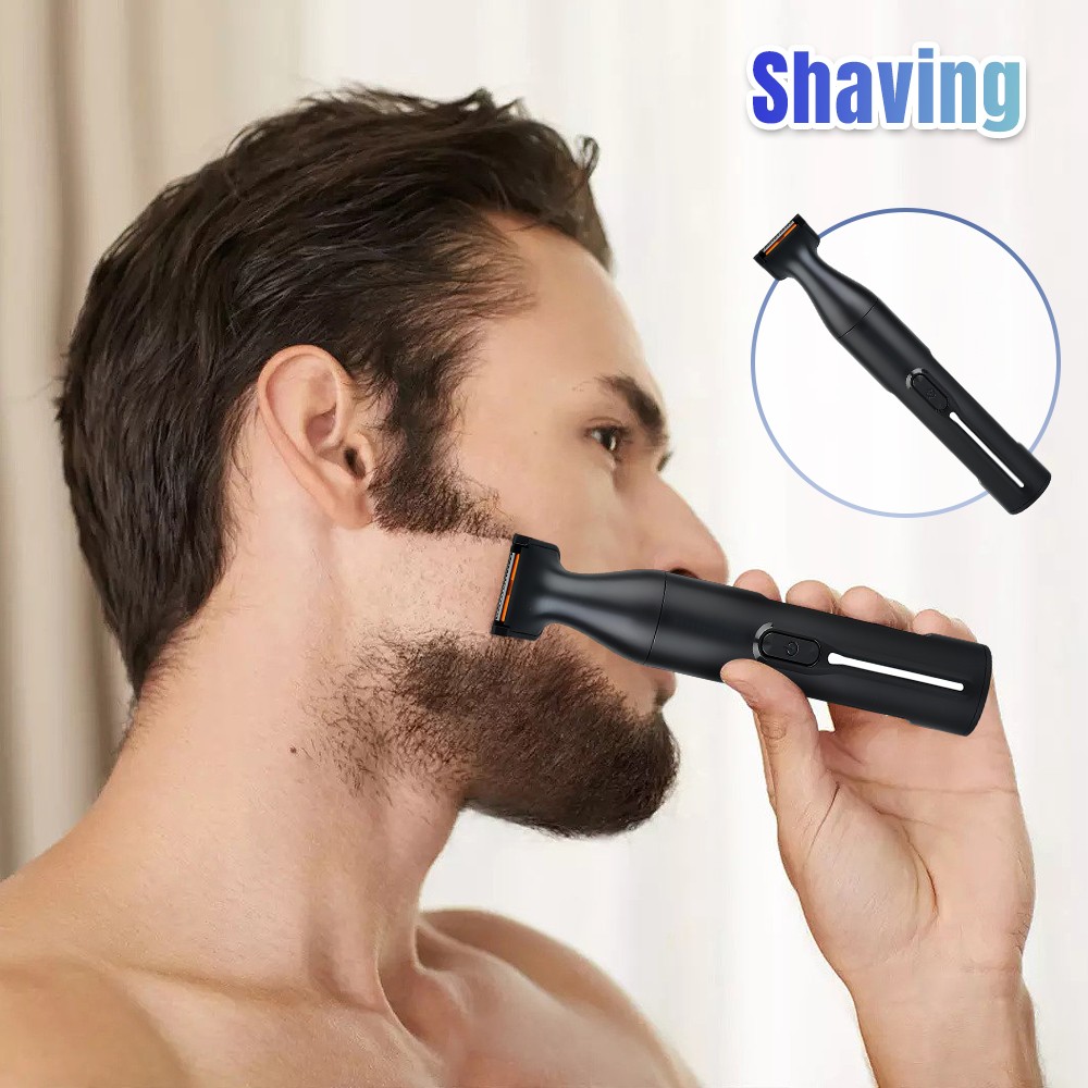 4in1 Electric Grooming Kit Men Nose Hair Trimmer Beard Shaver Body Razor Groomer