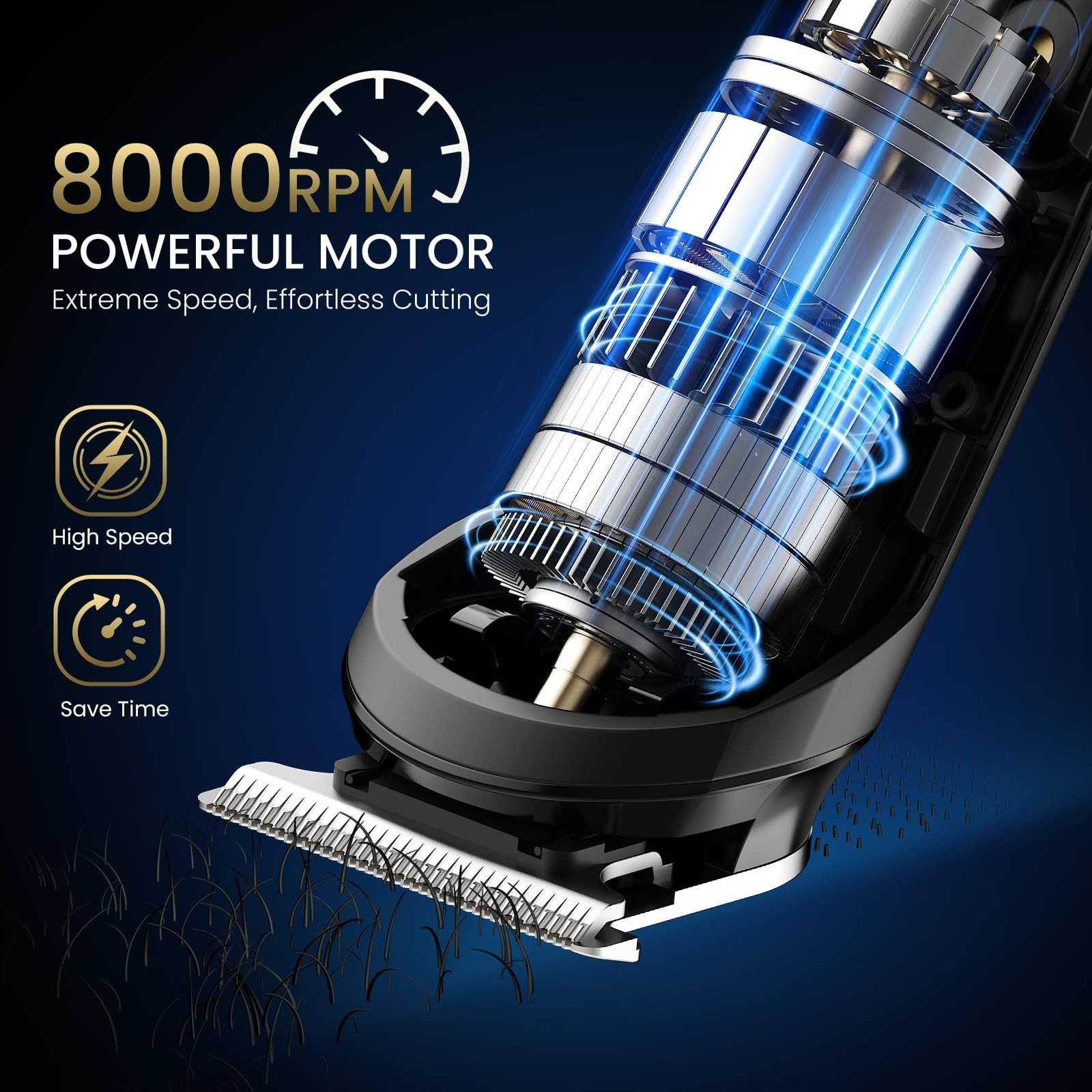 3-in-1 Waterproof Beard Trimmer for Men, USB-C Rechargeable, Stainless Steel Bla