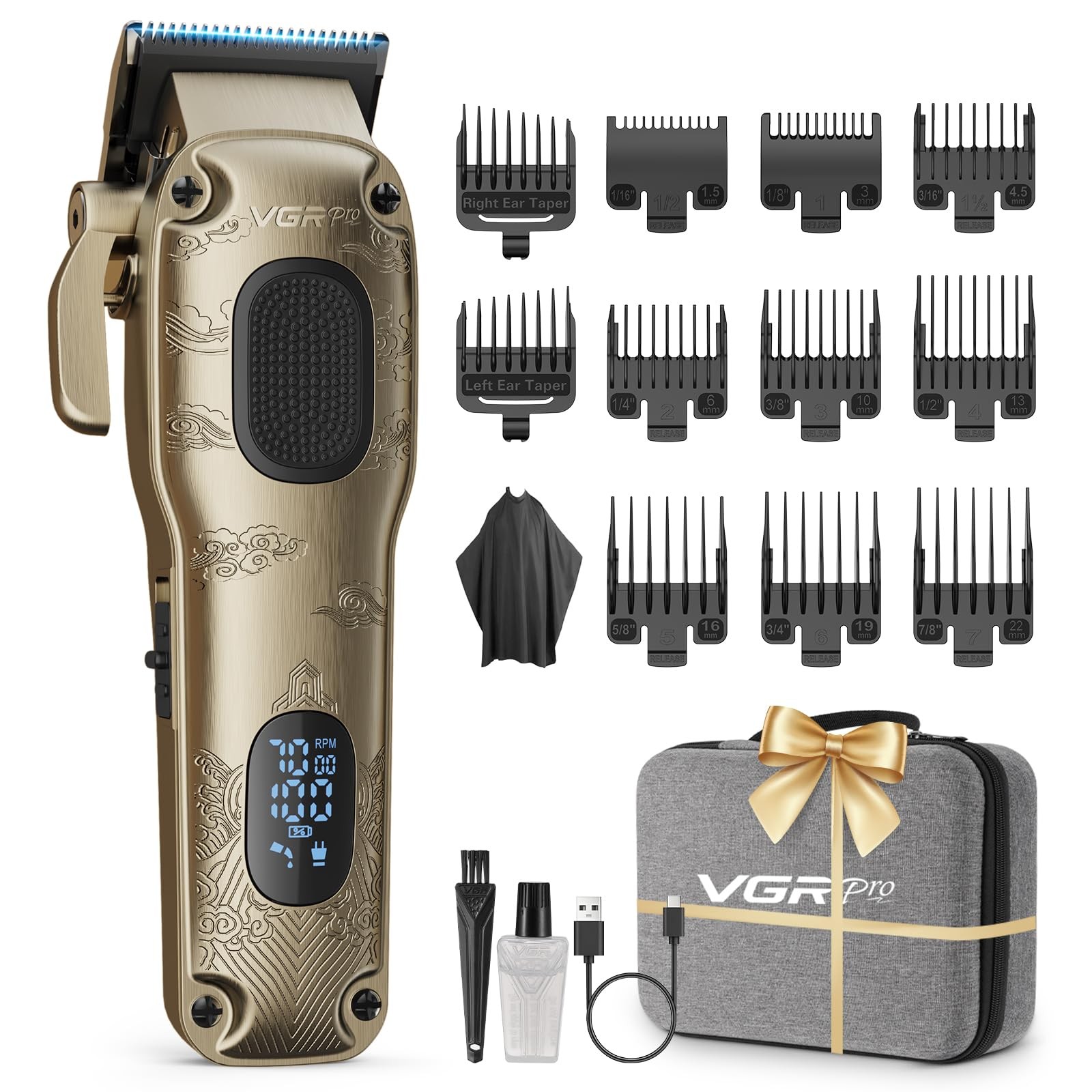 Professional Hair Clippers for Men Professional, Cordless & Corded Barber Clippe