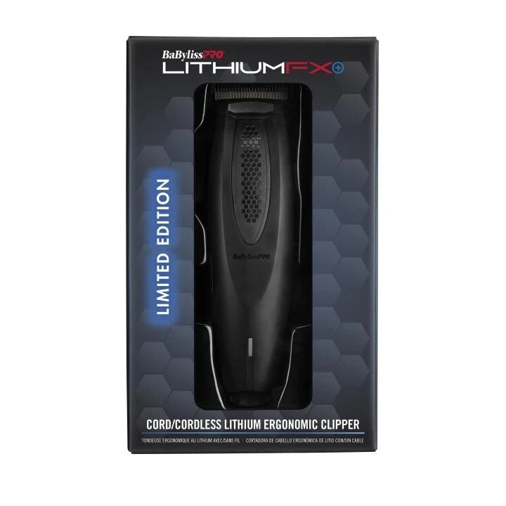 BaBylissPRO LITHIUMFX+ Matte Black Cord/Cordless Ergonomic Clipper | FX673NSMB