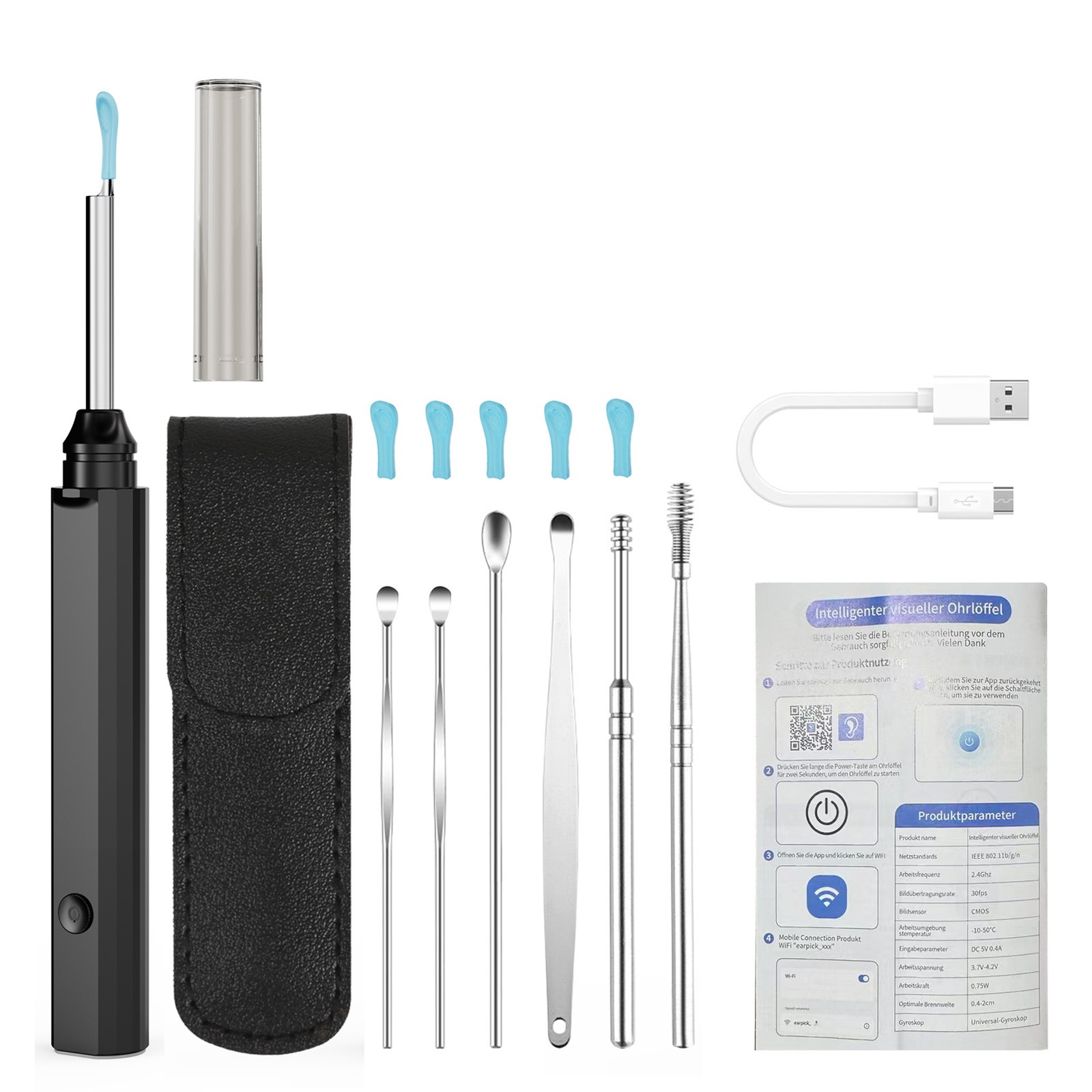 LED Lighted Ear Pick Spoon Electric Ear Pick With LED For Family Health For AP9