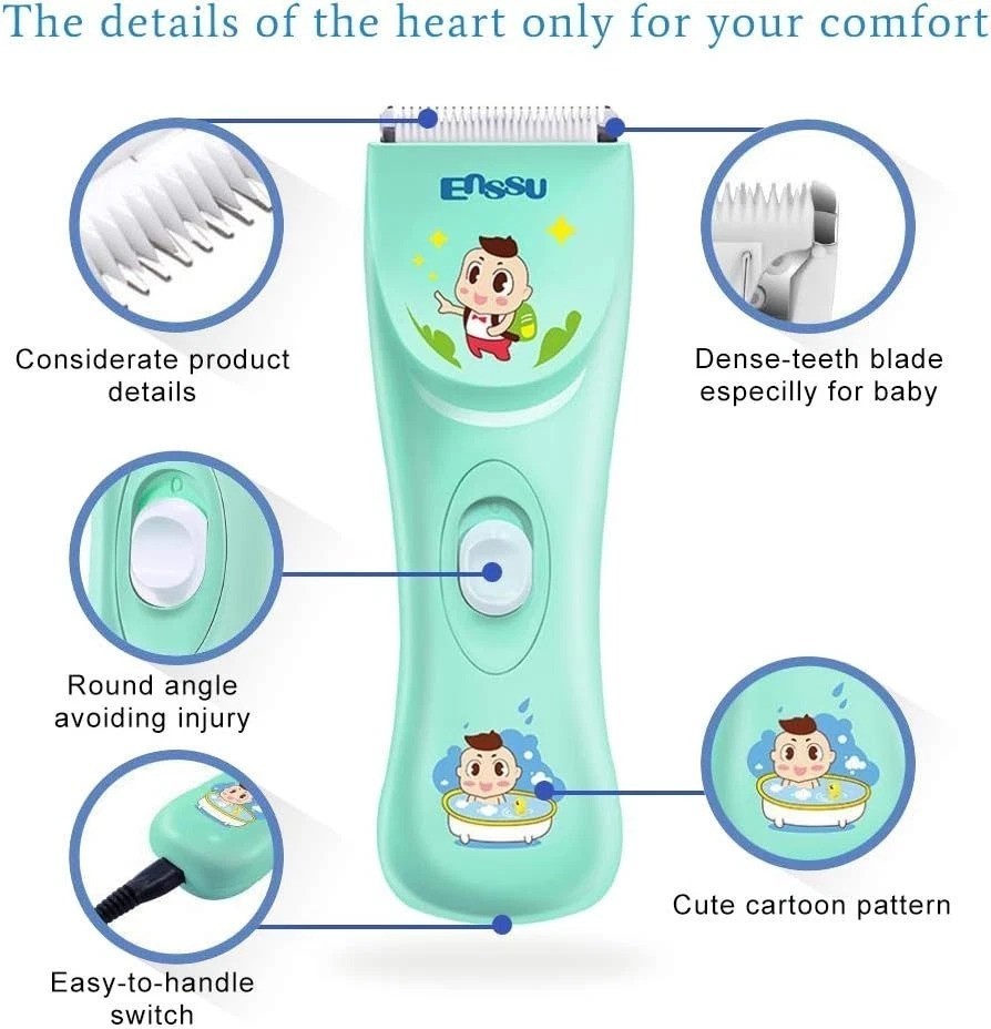 Baby Hair Clippers, Lower Noise Haircut Trimmers for Children with Autism and…