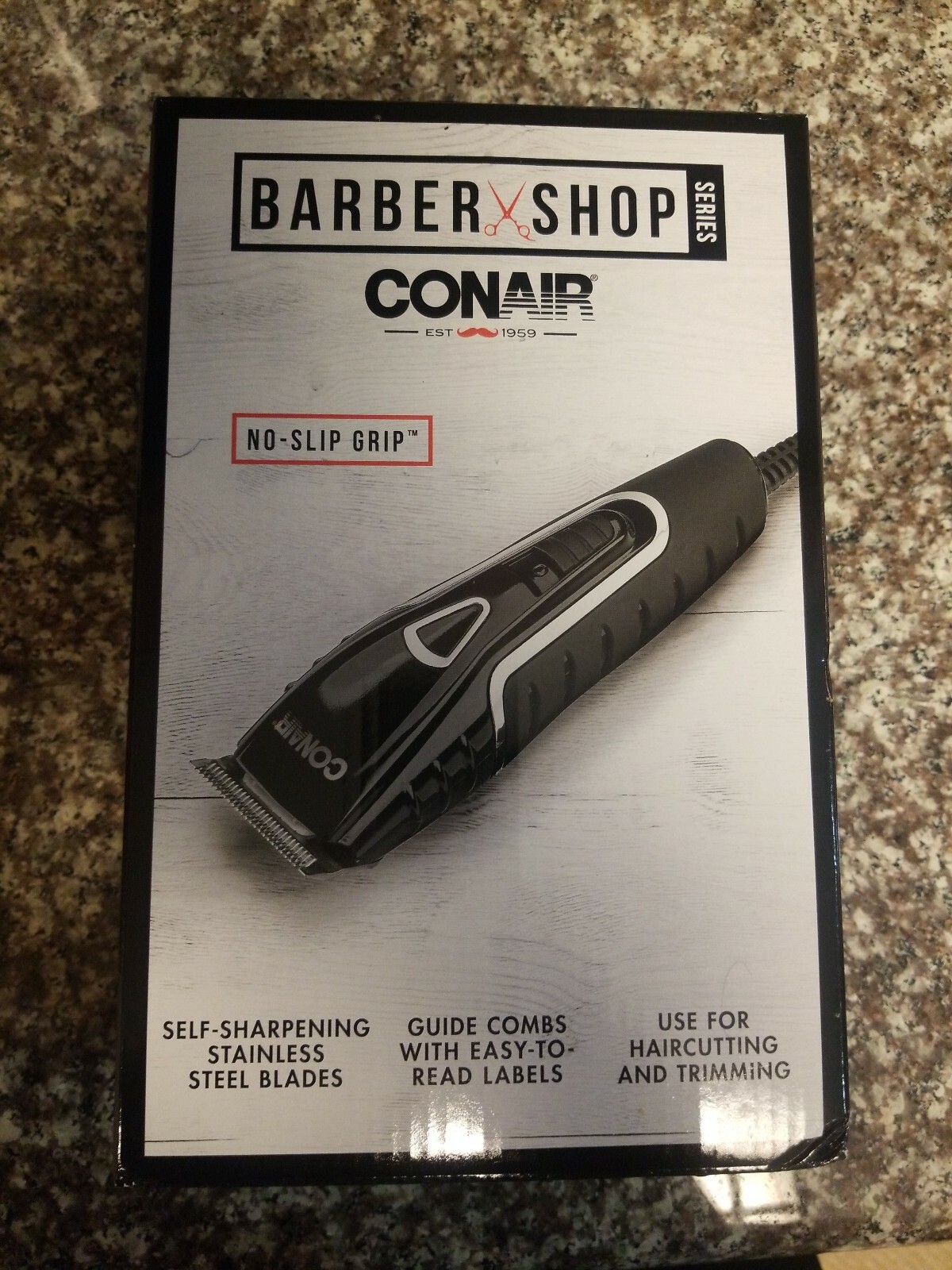 Conair Barbershop Series No-Slip Grip Hair Clippers 20 Piece Home Haircut Kit