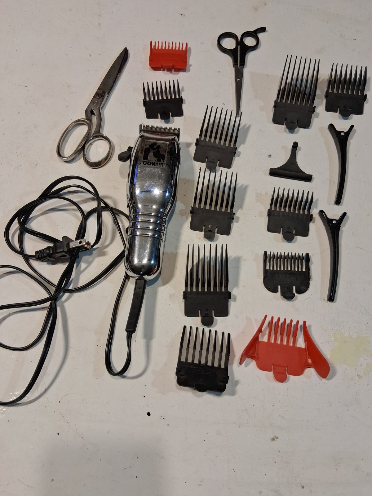 Conair Corded Electric Hair Clipper Kit w/ Guards #1-5, Combs, Scissors