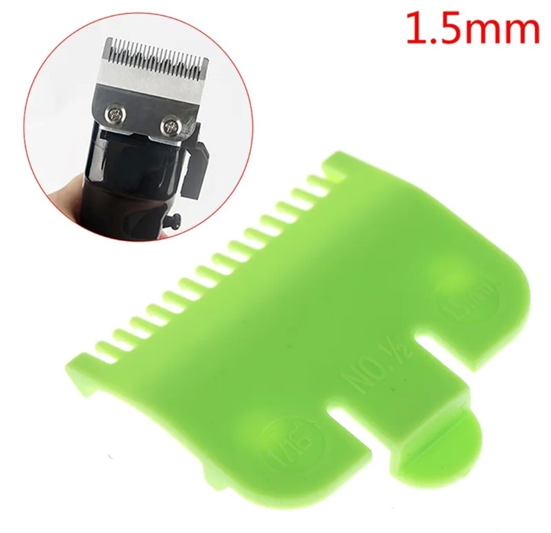 3Pcs 1.5mm Professional Cutting Guide Comb Hair Clipper Cutting Green