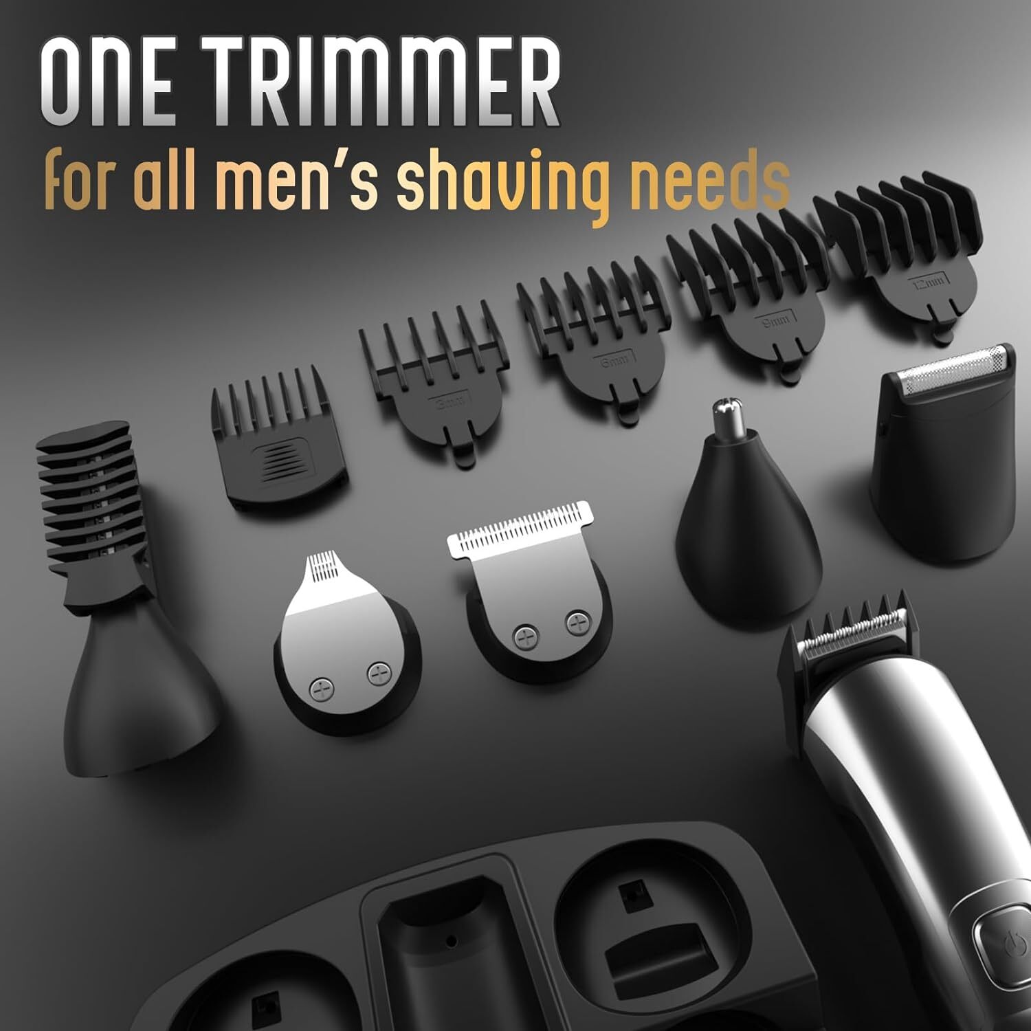 Beard Trimmer for Men, Waterproof Electric Razor Cordless Hair Clippers