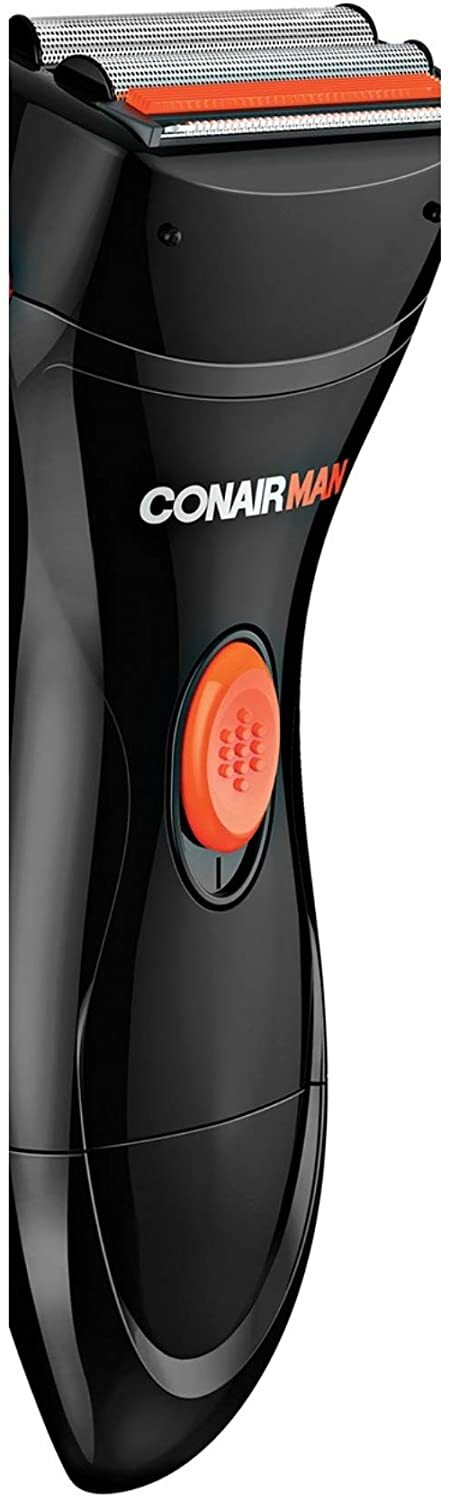 CONAIR MAN Hair Beard Compact BATTERY WET/DRY Twin Foil Blades TRAVEL SHAVER