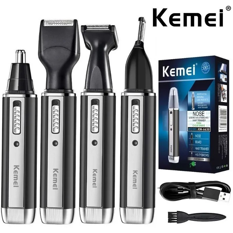 Kemei 4 in 1 Trimmer for Men Electric Nose and Ear Trimmer Rechargeable Trimmer