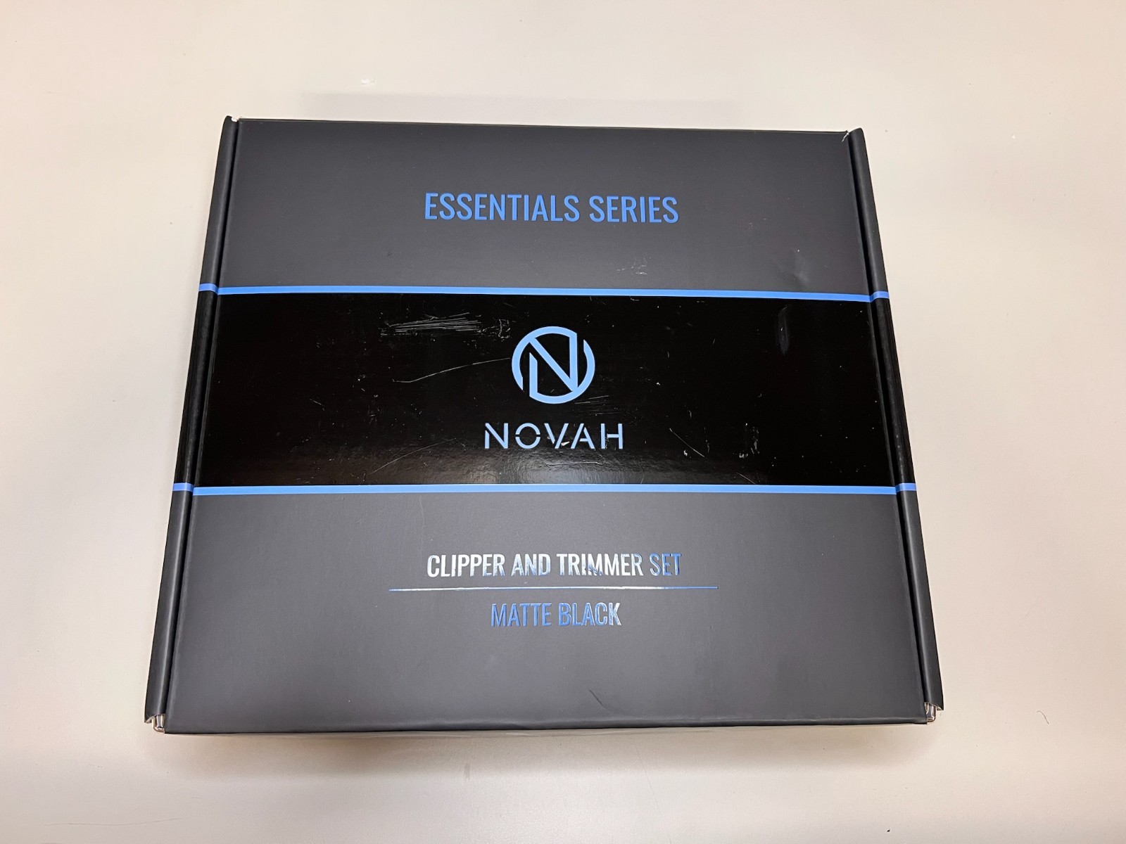 Novah Professional Hair Clipper Trimmer Set Cordless Matte Black Grooming Kit
