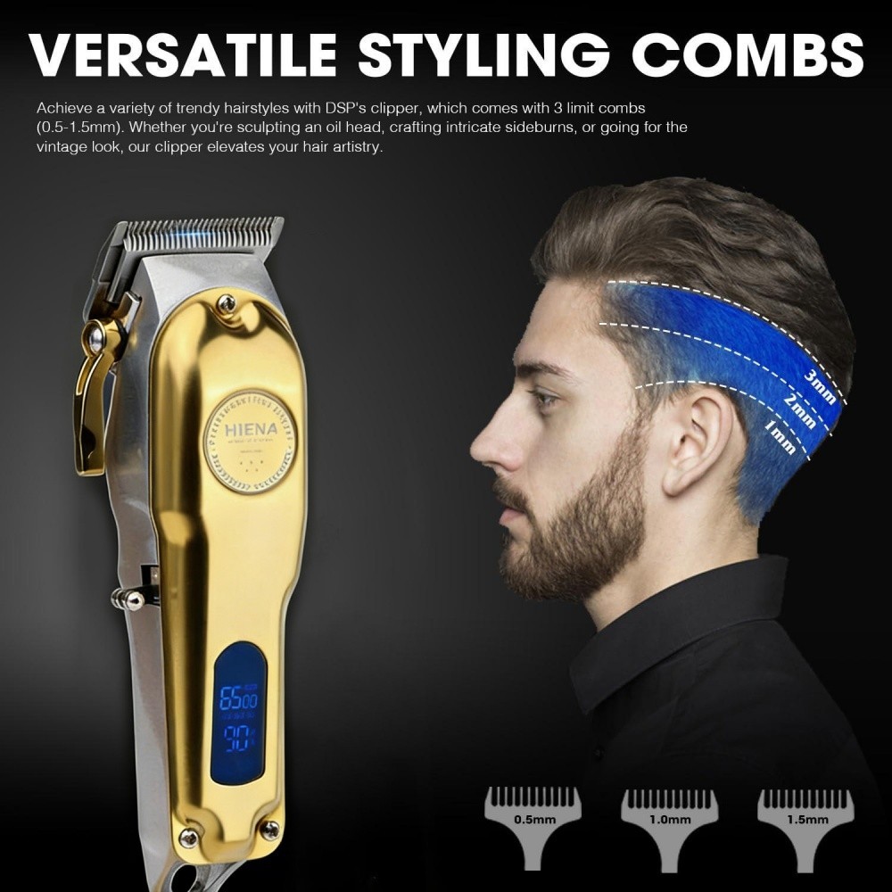 Cordless Professional Hair Clippers Trimmer Kit Men Cutting Machine Barber Salon