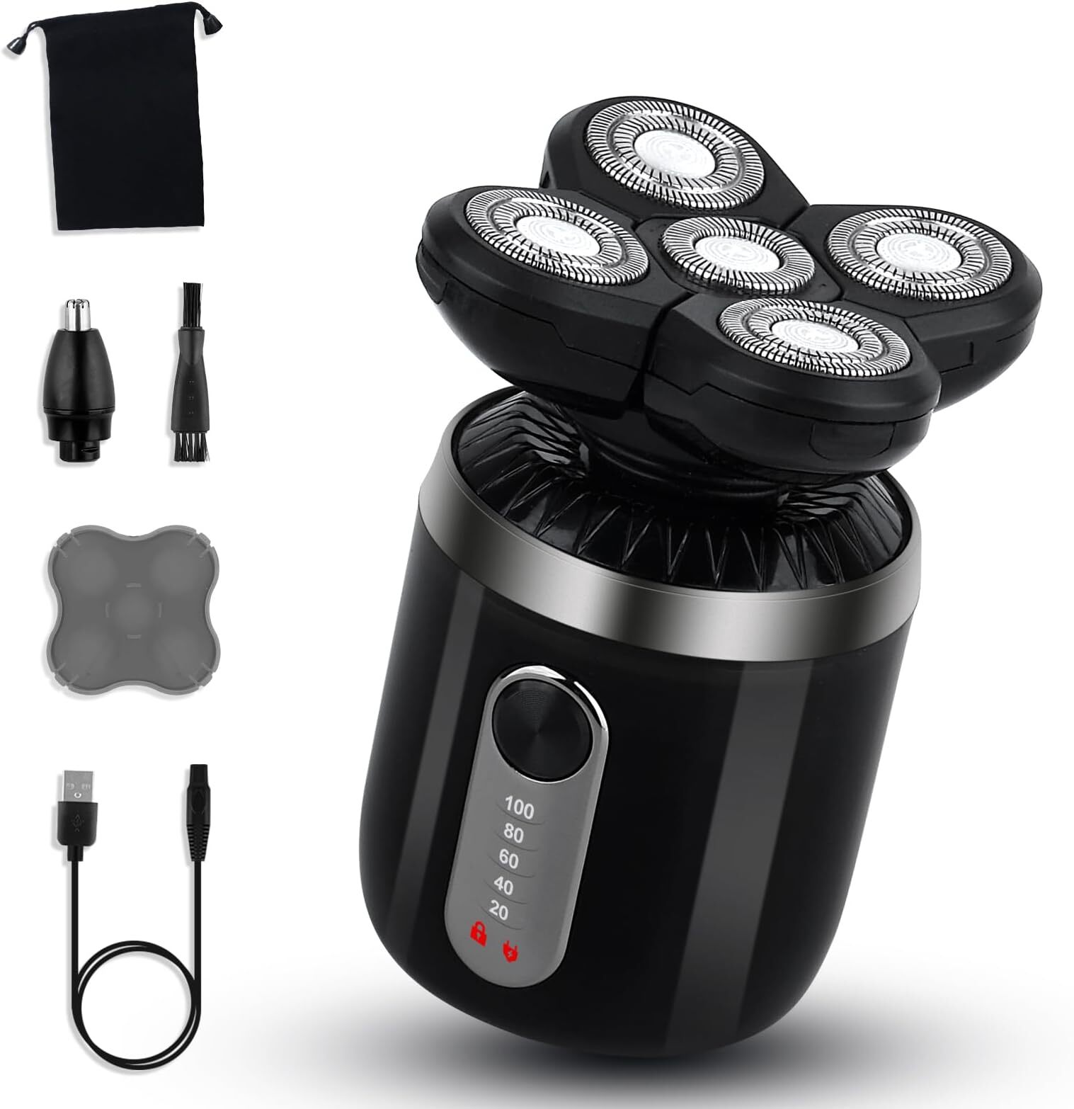 Cordless Electric Hair Remover Shavers Bald Head Razor Smooth Skull Cord Wet Dry