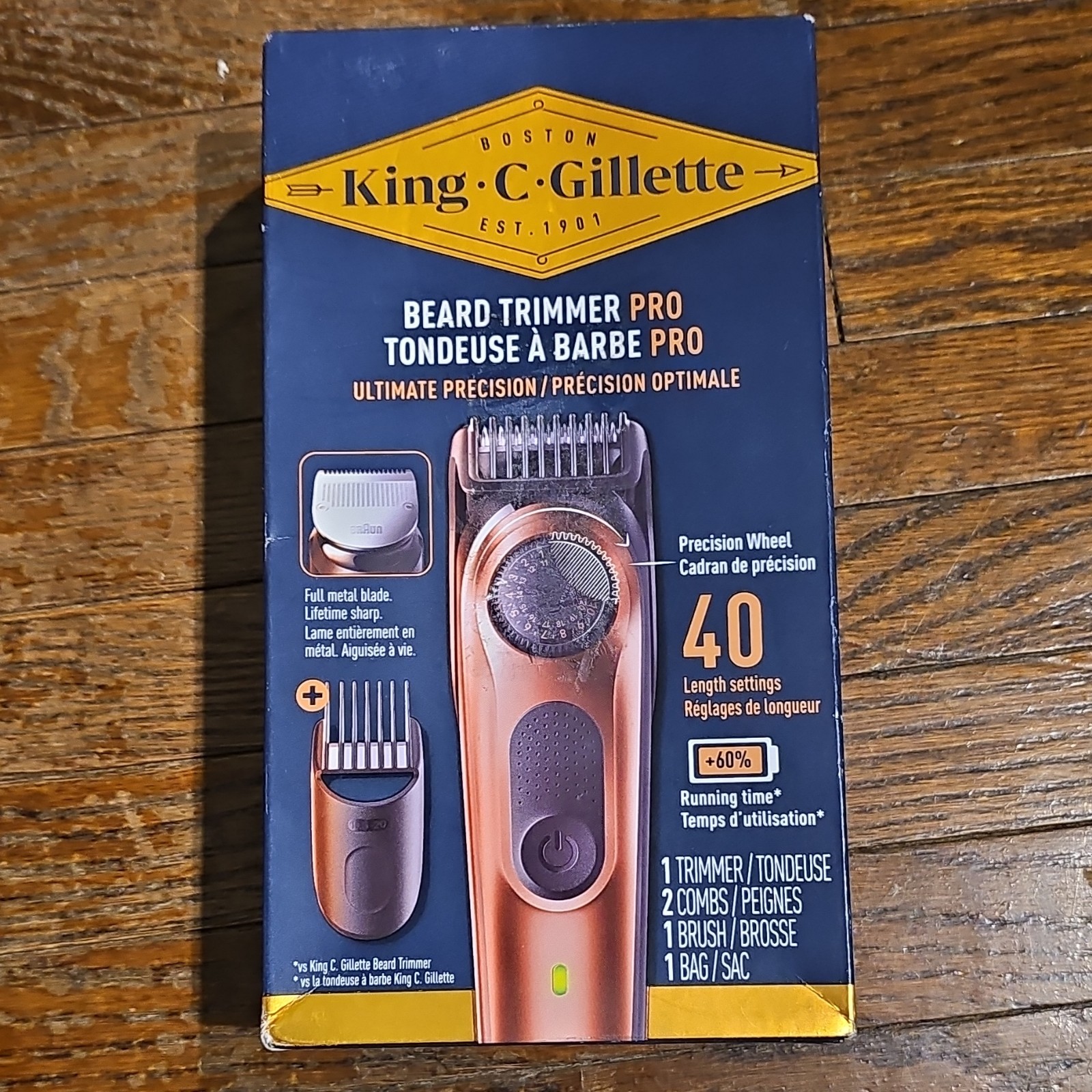 King C. Gillette Beard Trimmer Pro Cordless Washable Precision 0.5-20mm