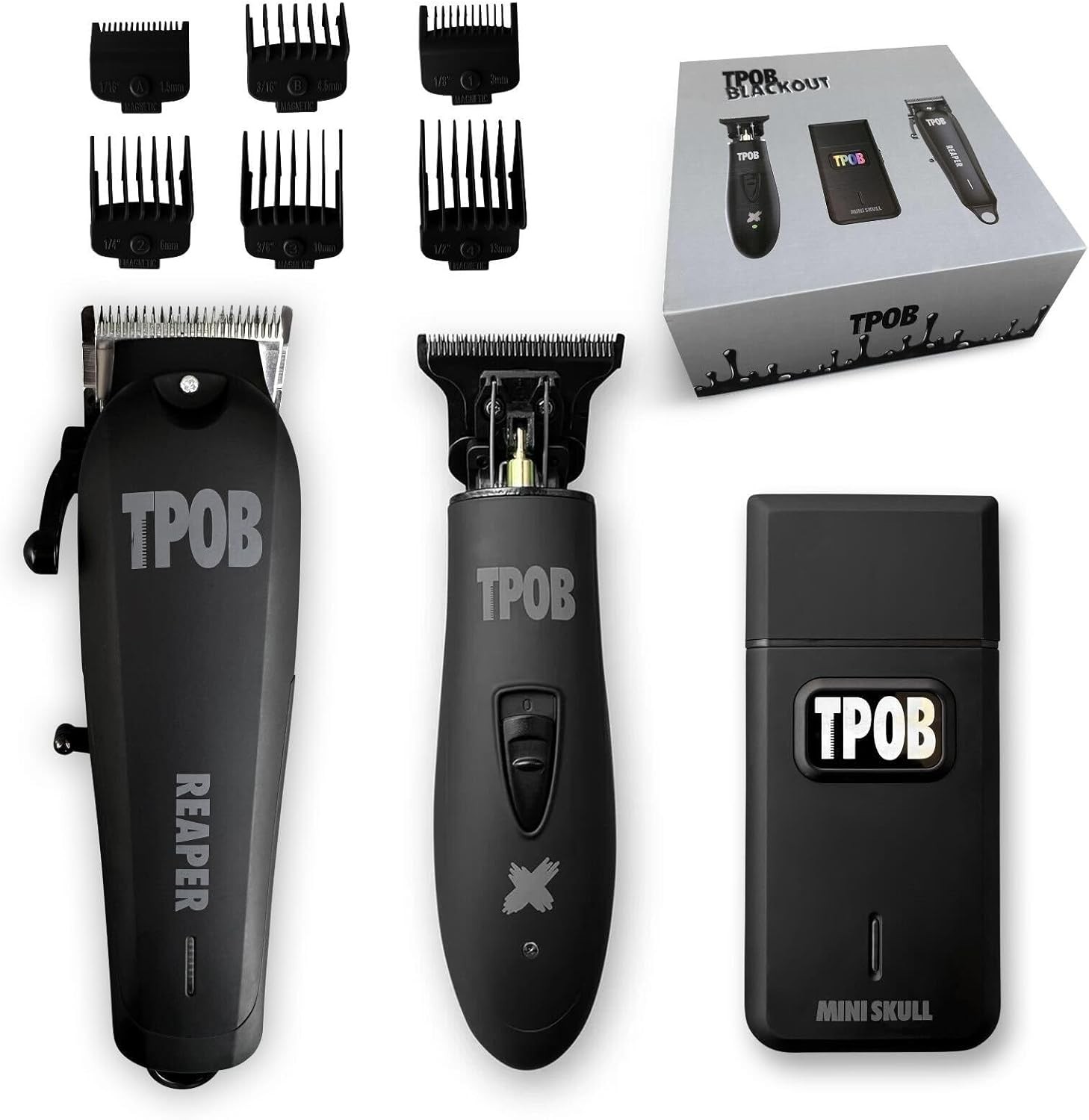 Slime 2 Black Clipper Trimmer Shaver Set Barber Hair Clippers for Men 6800 RPM