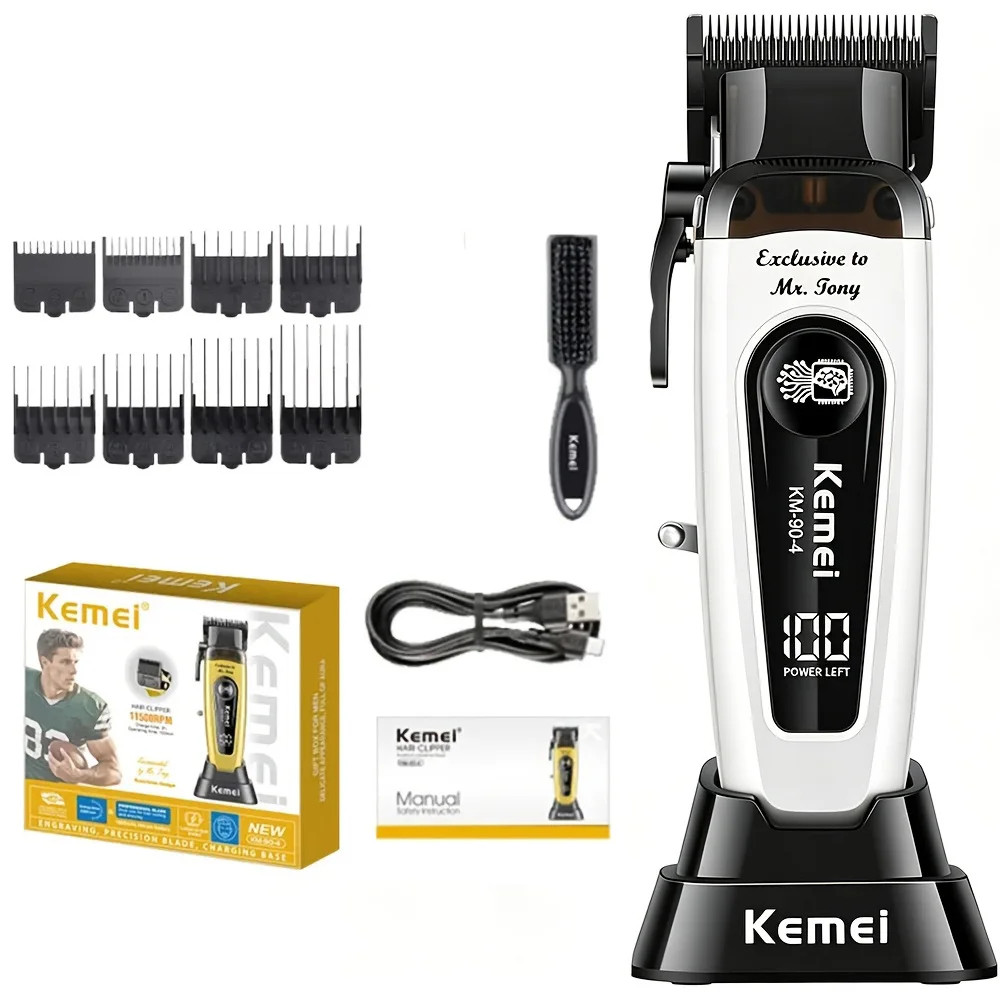 Professional Brushless Motor Hair Clippers 11500RPM Cordless Barber Electric Hai