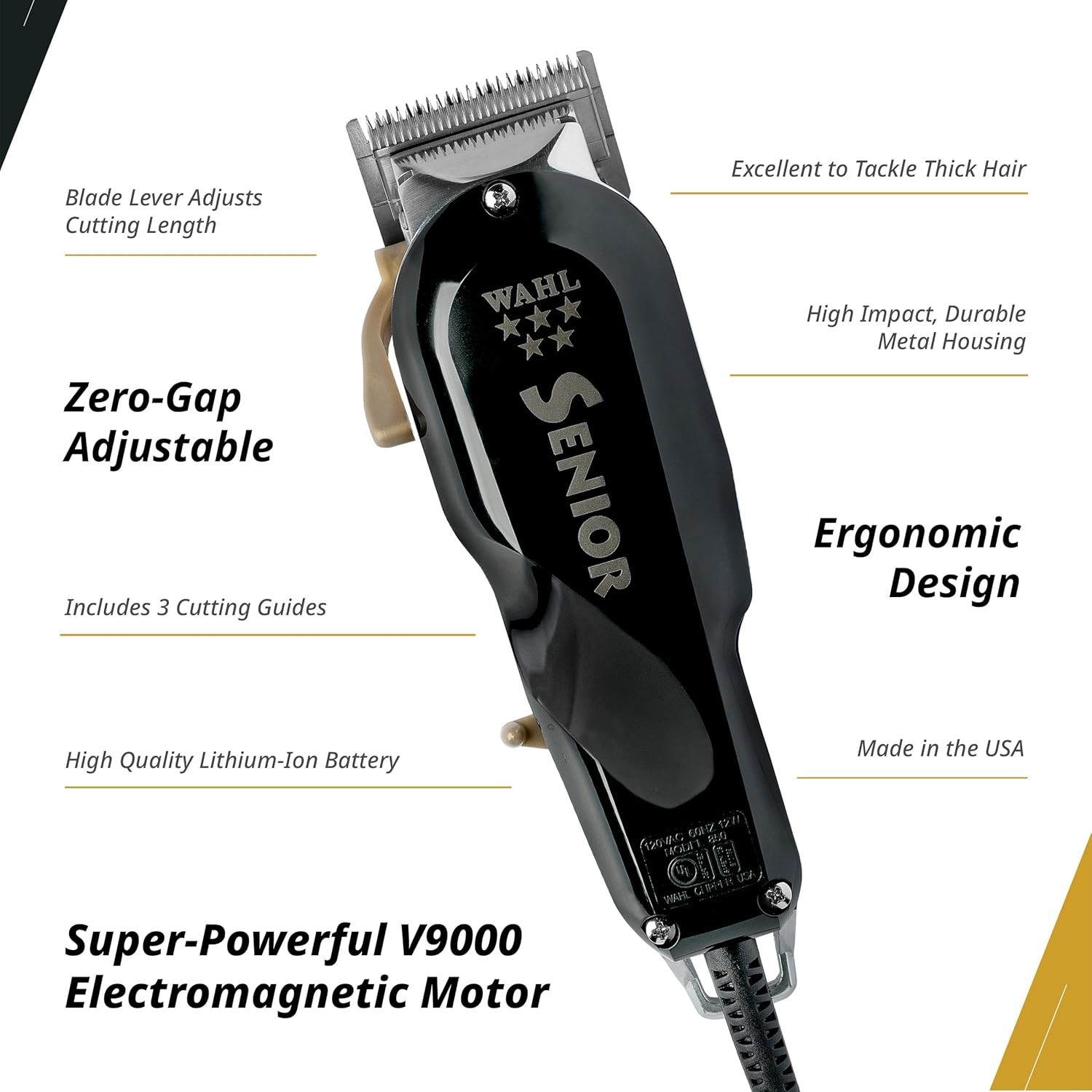 Wahl 8545 Professional 5 Star Corded Senior Clipper – Black