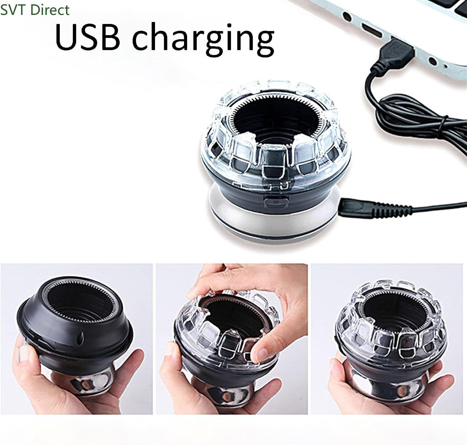 Wireless Electric Self-help Head Hair Clipper for Bald Head or Crew Cut,Washable