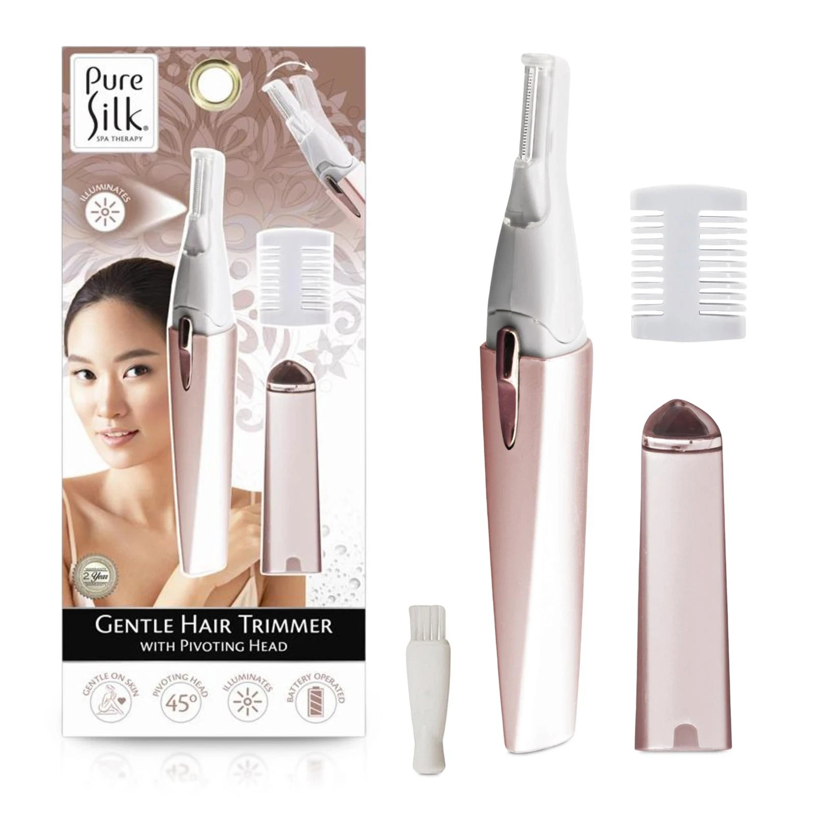 Pure Silk Hair Trimmer for Woman, Pivoting Head Adjustable Hair Trimmer