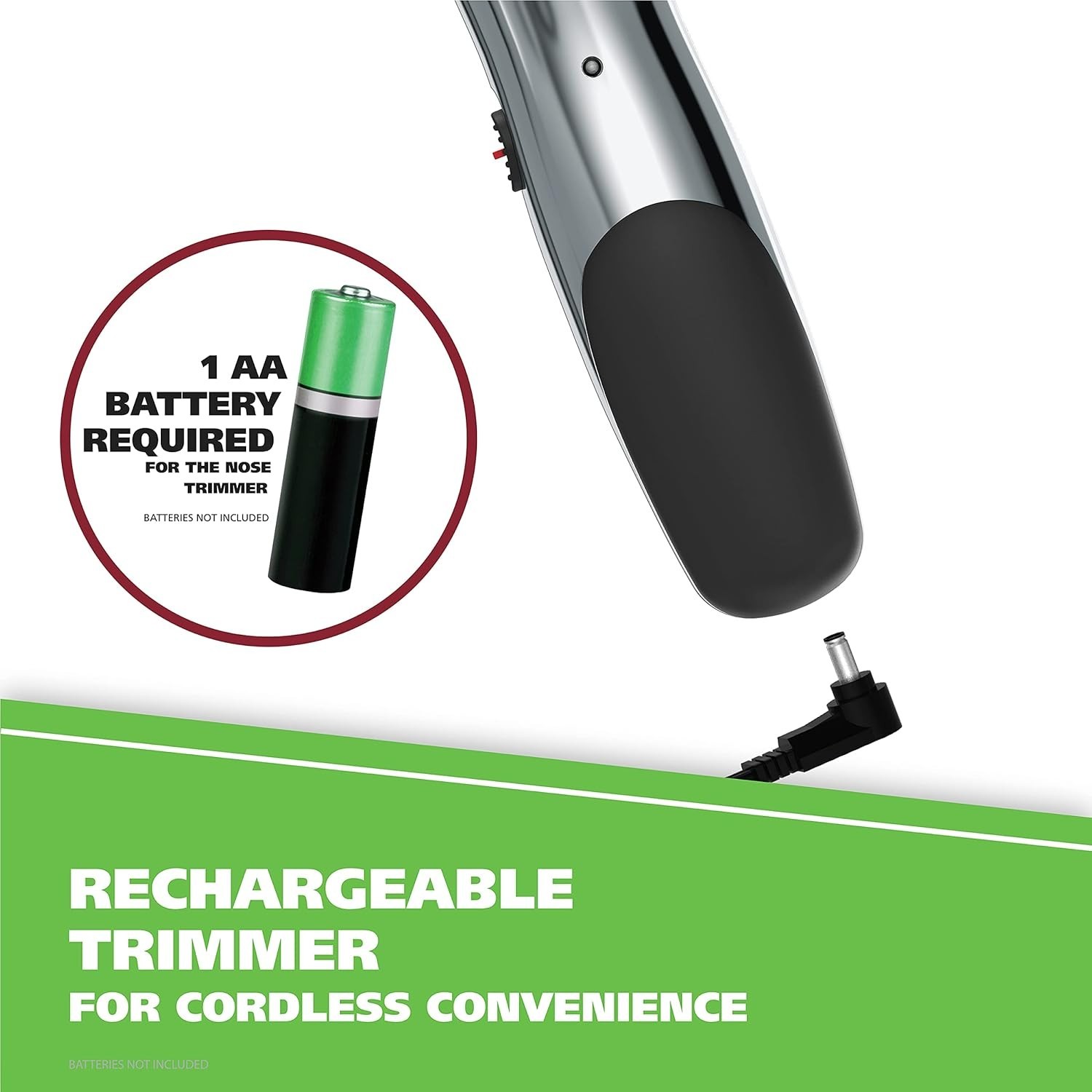 Groomsman Rechargeable Beard Trimmer Kit in Silver/Black