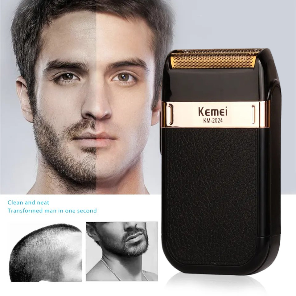 Rechargeable Kemei KM-2024 Men Electric Shaver Trimmer Portable Shaver Razor