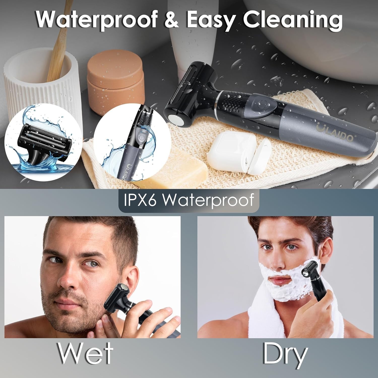 Manscape Groin Hair Trimmer for Men’s Electric Ball Trimmer Wet/Dry Body Shaver
