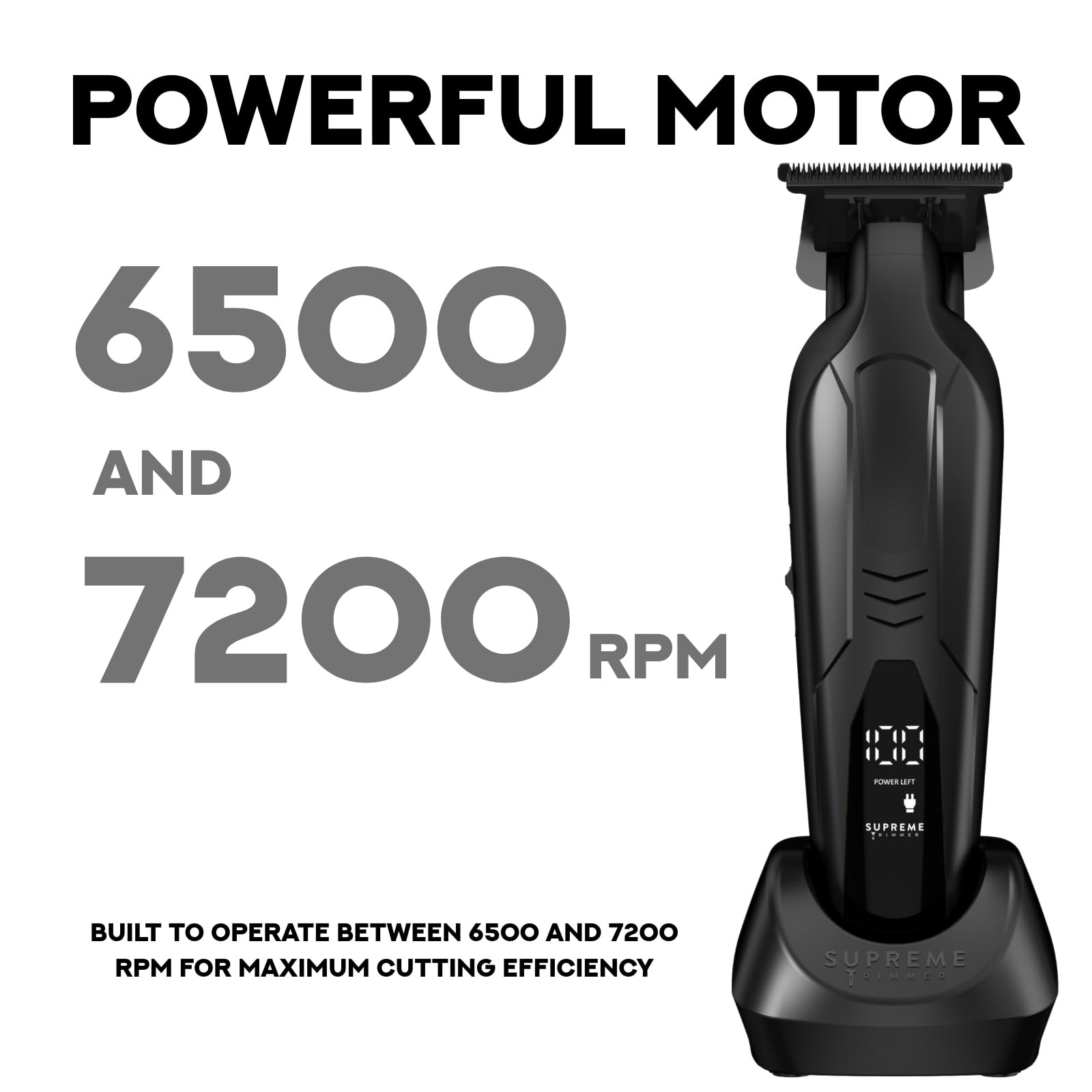 Supreme Trimmer Vader Lite ST3700 Cordless Trimmer DLC T-Blade 7000 RPM 120 Min
