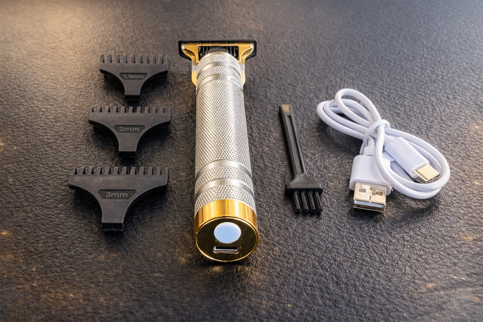 Vintage T9 Barbeador Gold Silver Beard Hair Trimmer Cutter Machine for Men