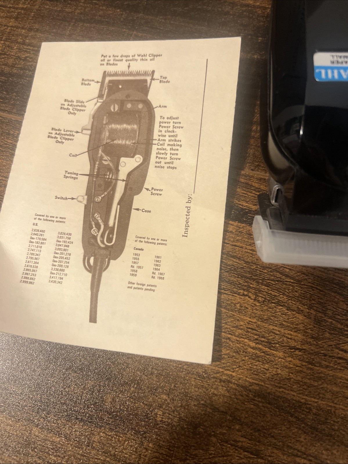 Wahl Designer Hair Clipper in black Small Taper 8200 Works
