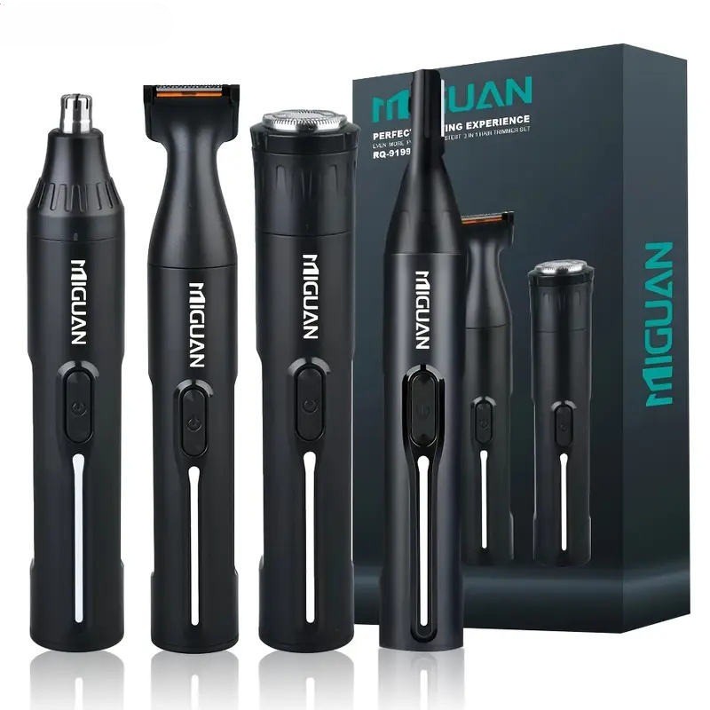 4 in 1 Ear and Nose Hair Trimmer Eyebrow Mustache Beard Shaver USB Rechargeable