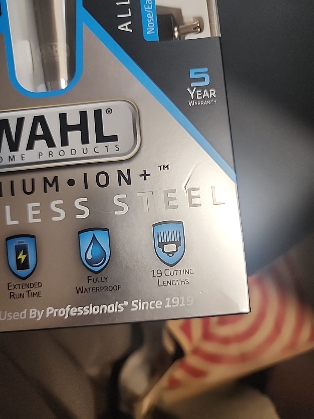 WAHL Lithium Ion STAINLESS STEEL TRIMMER All-in-One Grooming Kit HAIR EAR NOSE