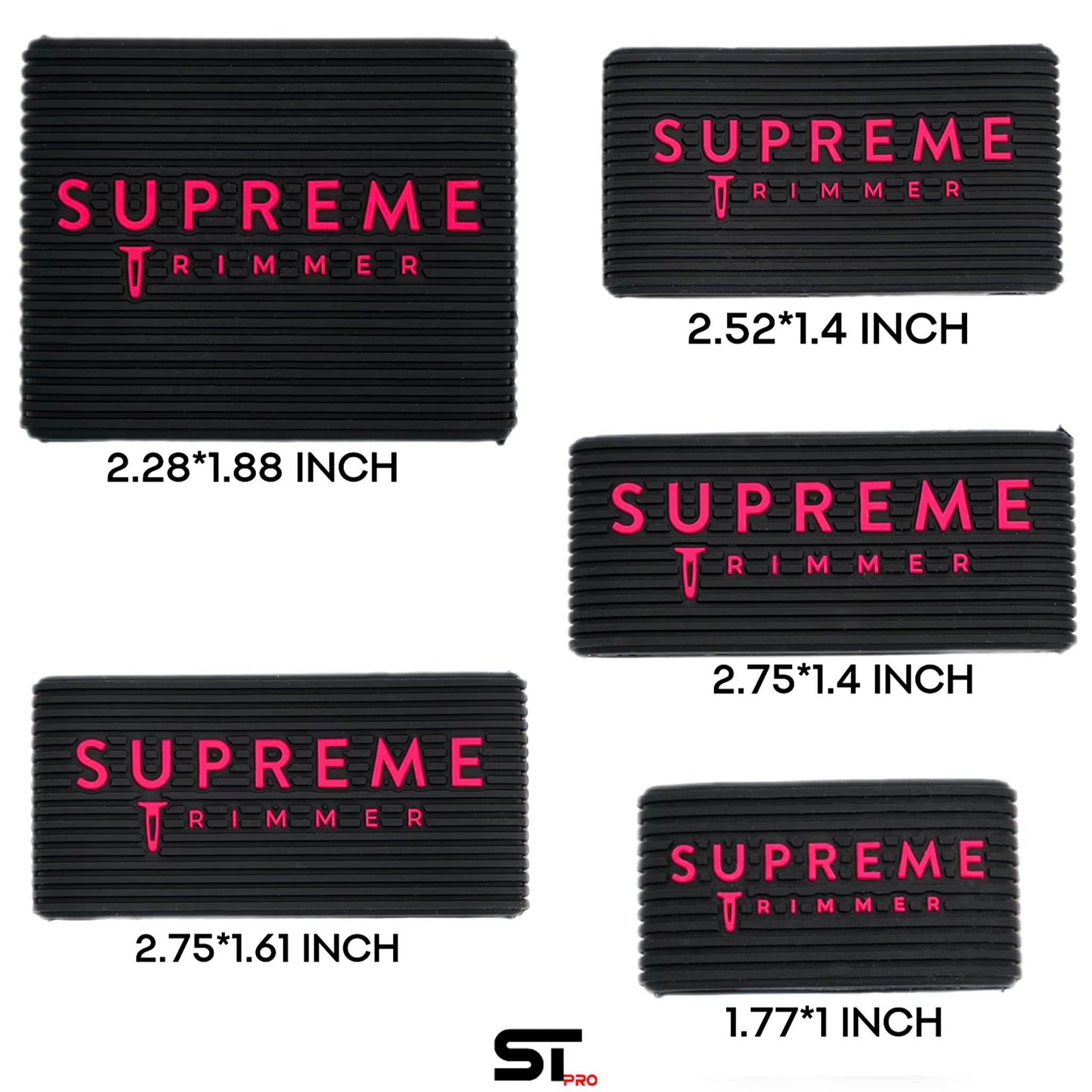 Supreme 1.25×1.88” 2.75×1.61” 2.75×1.4” 2.52×1.4” 1.77×1”, Sgr50 Black