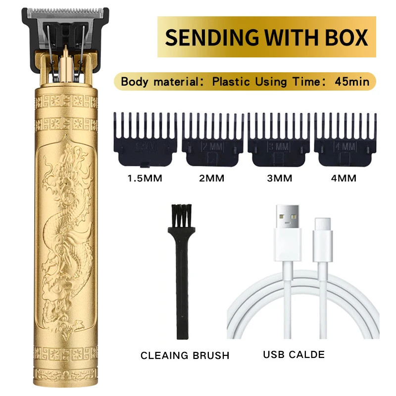 Vintage T9 Hair Trimmer for Men Professional Hair Cutting Machine Cordless Beard