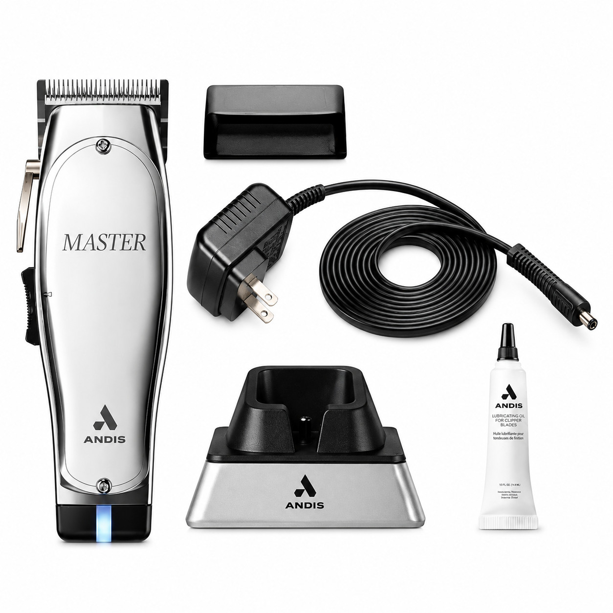Andis Master Cordless Silver Metal Clipper 12660