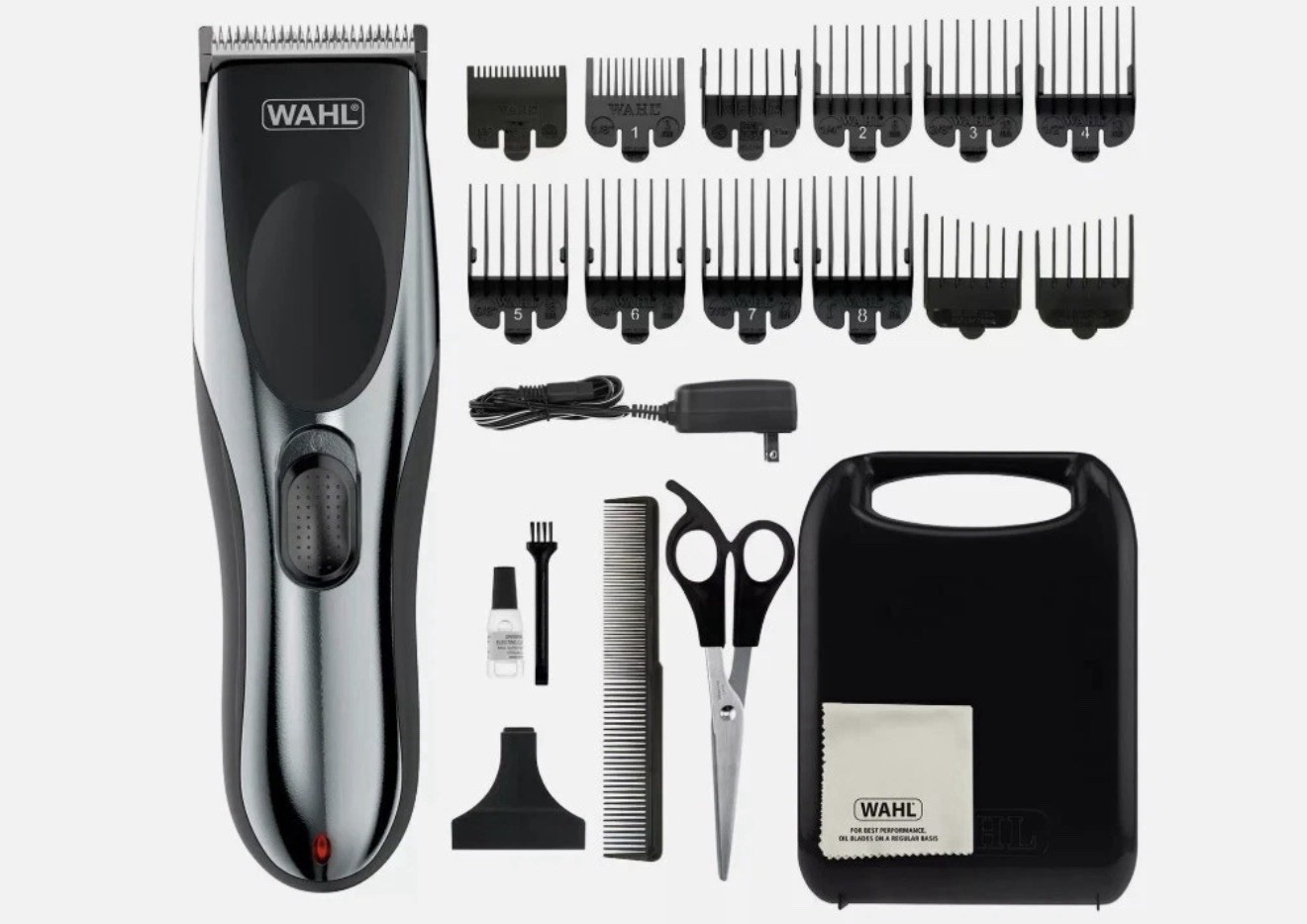 Wahl Rechargeable Hair Clipper Kit 79434 Cordless Trimmer Guards Open Box (NEW)