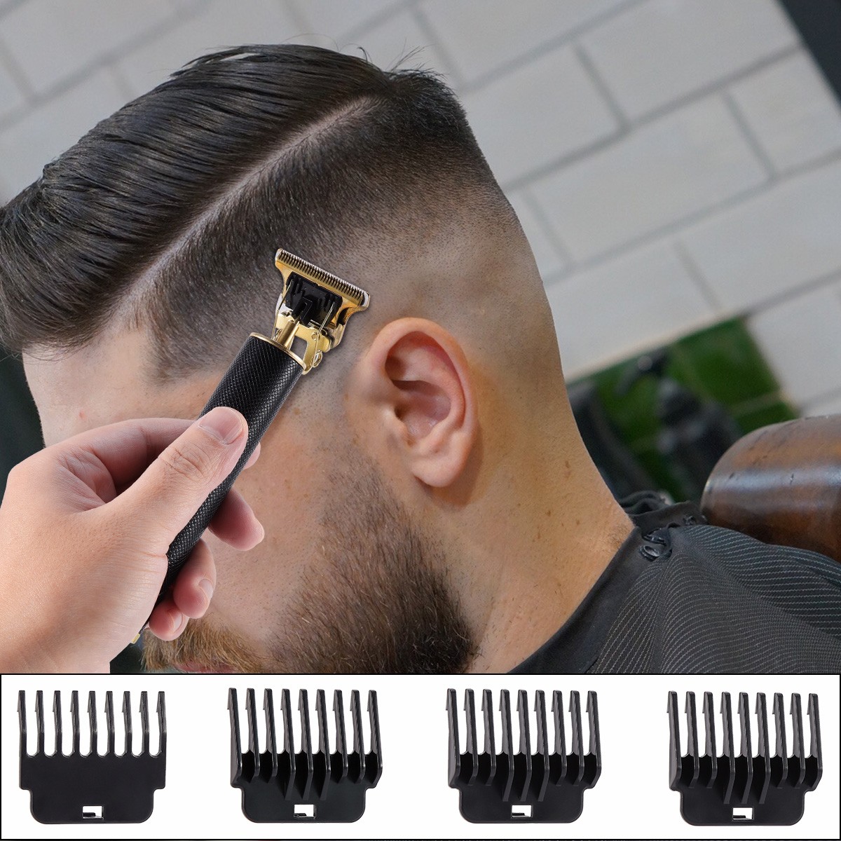 Pro Zero Gapped Cordless T-Outliner Hair Clipper Electric Trimmer Kit Wireless