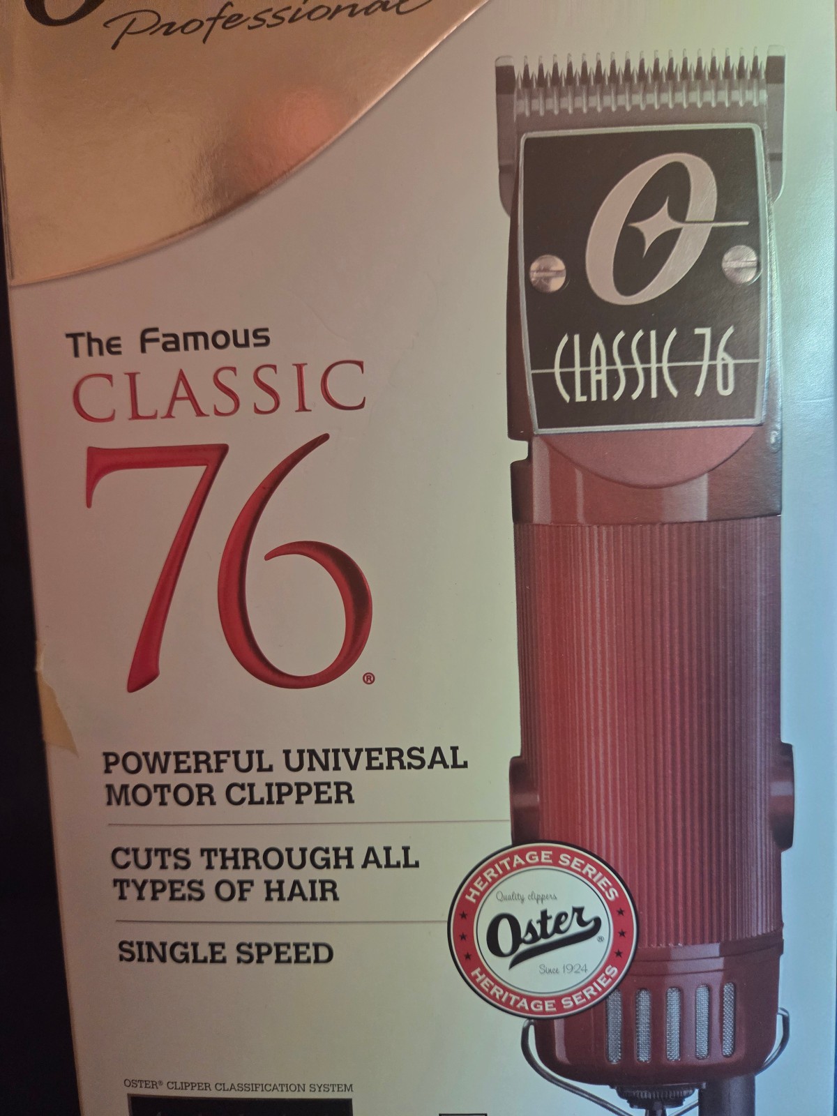 Oster Classic 76 Hair Clipper + 10 Piece Combs, Combo (new & unused in open box)