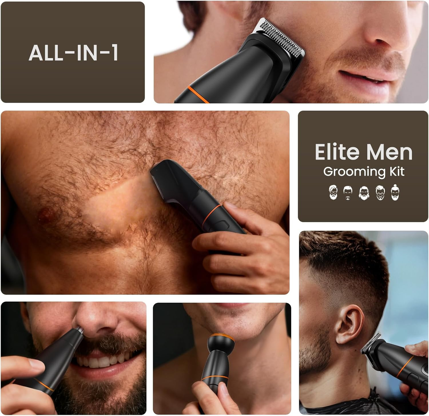 Manscape All-in-One Body & Pubic Hair Trimmer for Men, No-Nick Groin & Ball Shav