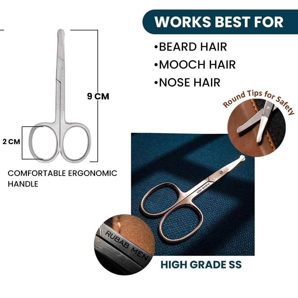 Nasal Safety Personal Grooming Scissor for Nose Hair, Beard, Mustache and