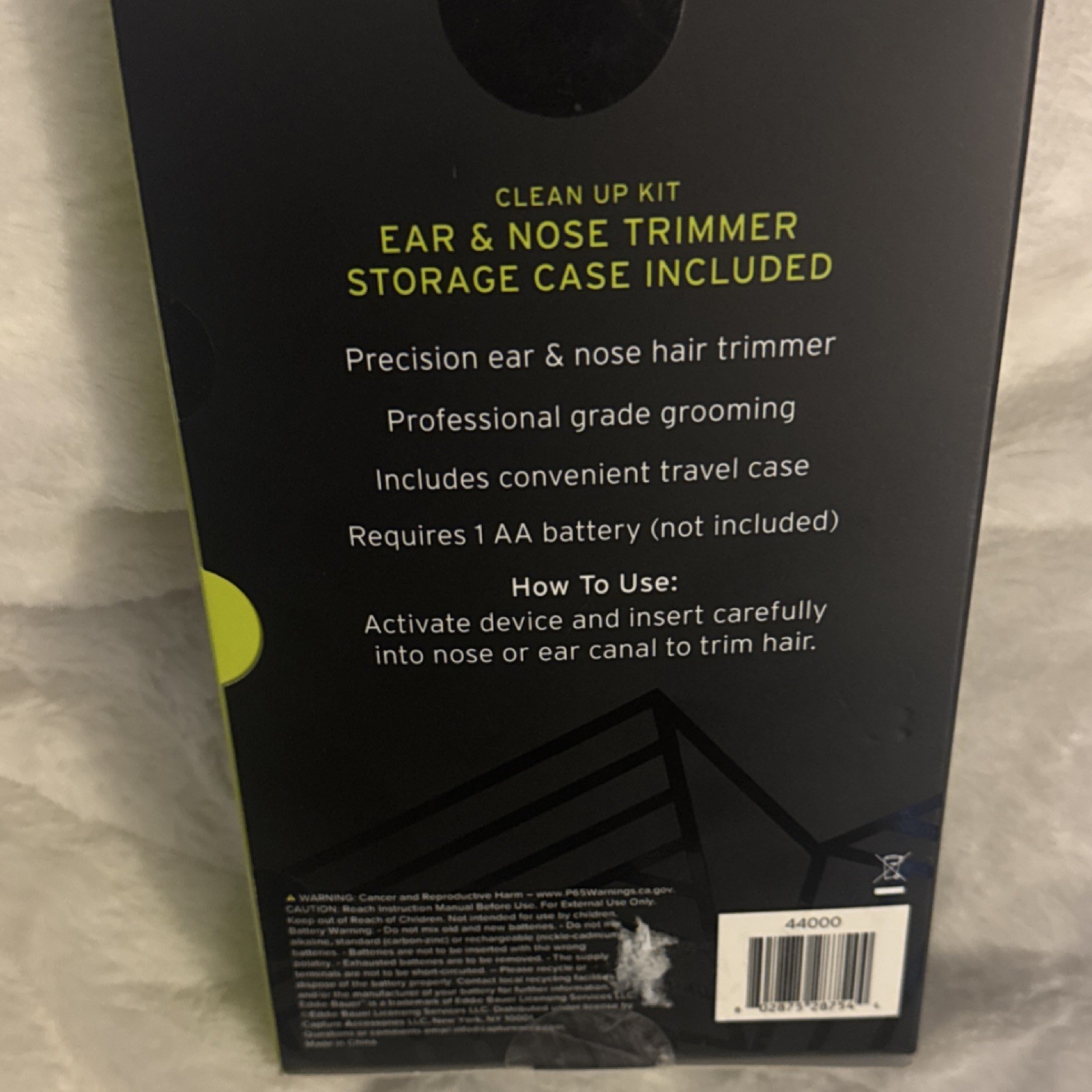 Eddie Bauer Ear & Nose Trimmer Battery Powered Unisex Comes With Storage Case
