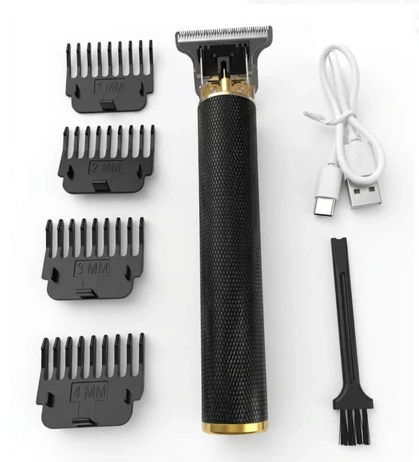 Vintage T9 Barbeador Black Gold Beard Hair Trimmer Cutter Machine for Men