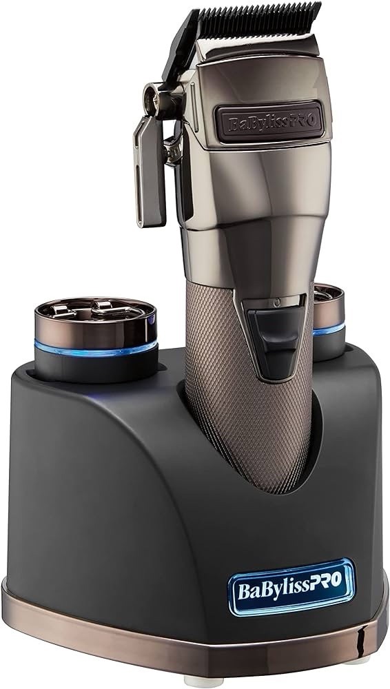 BaBylissPRO SNAPFX Cordless Clipper Black Silver Square Blade for Head