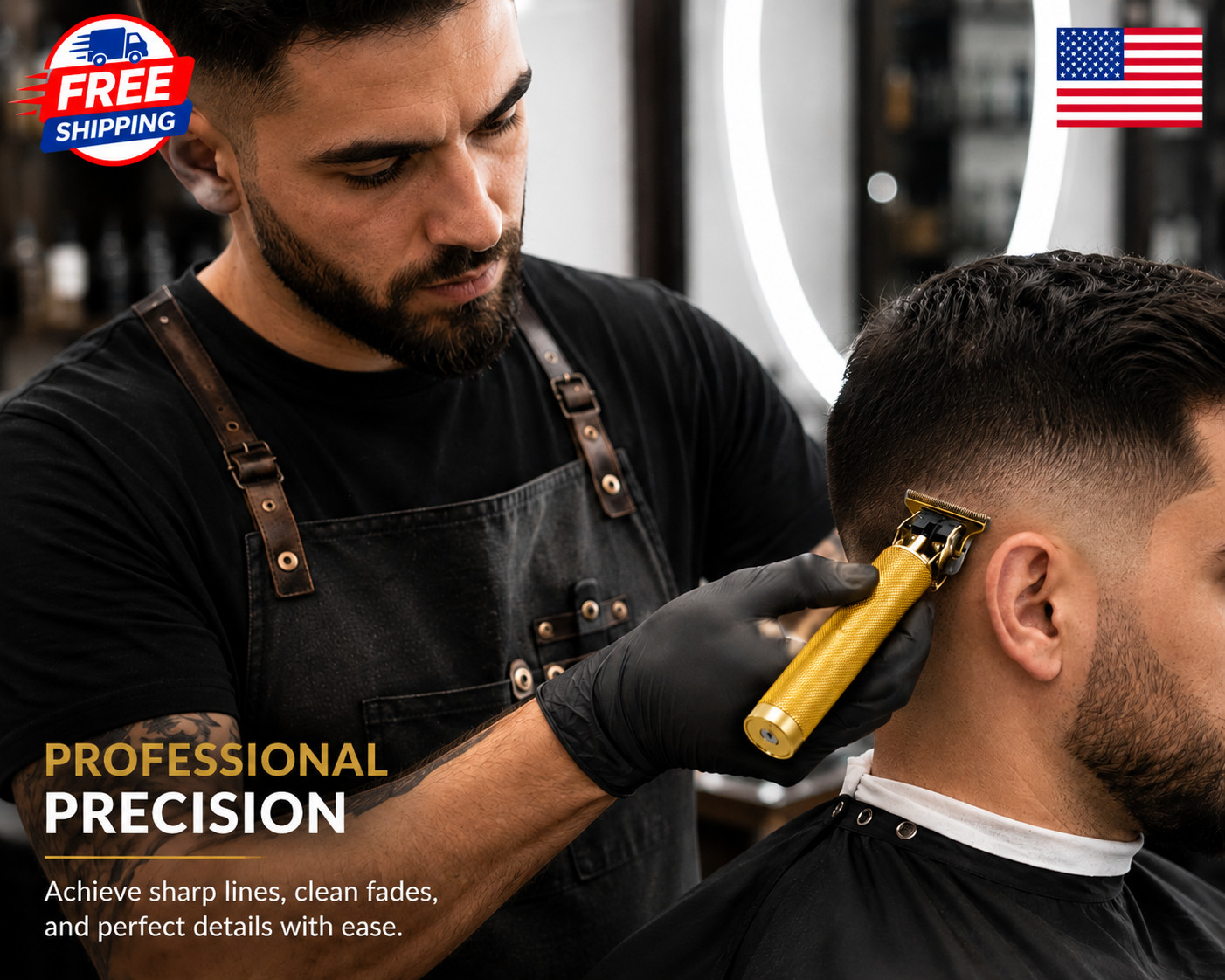 Vintage T9 Barbeador Gold Beard Hair Trimmer Cutter Machine for Men