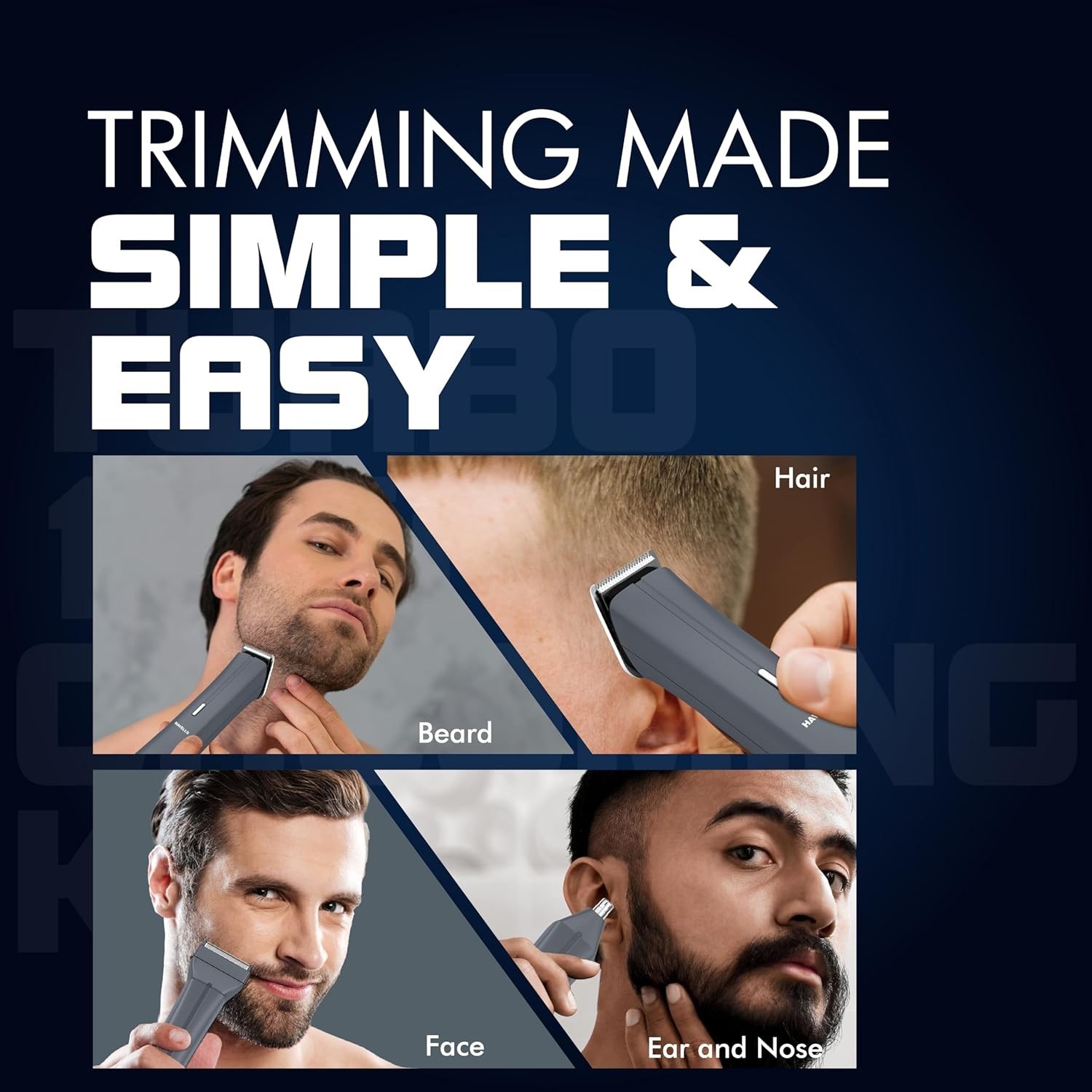 Havells 10-in-1 Grooming Kit, Hair, Face, Nose Trimmer, LED, 90 Min Runtime