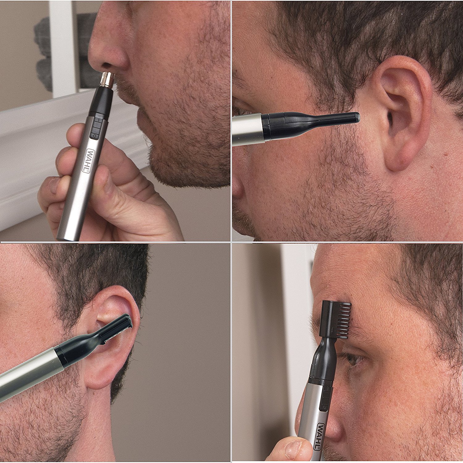 WAHL Micro GroomsMan Precision 2-in-1 NOSE EAR HAIR DETAILER AAA Lithium Power
