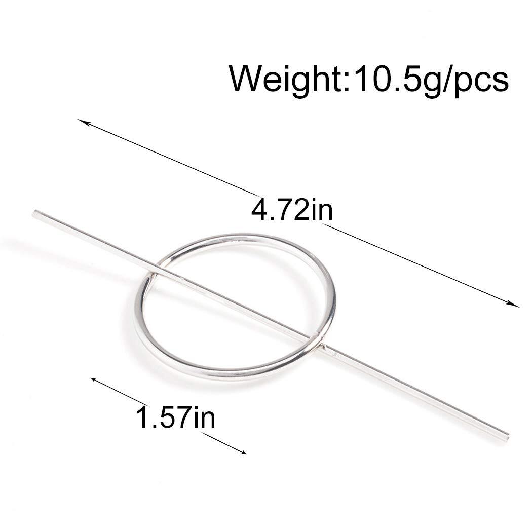 Dreamyn Round Hair Clips Hollow Circle Barrettes Fashion Gold,Silver