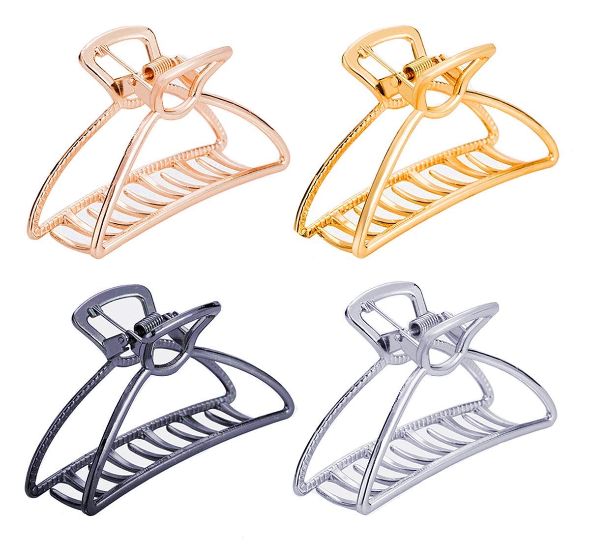 TANG SONG 4PCS 4 Count (Pack of 1), [‘Silver’, ‘Gold’, ‘Rose Gold’, ‘Black’]
