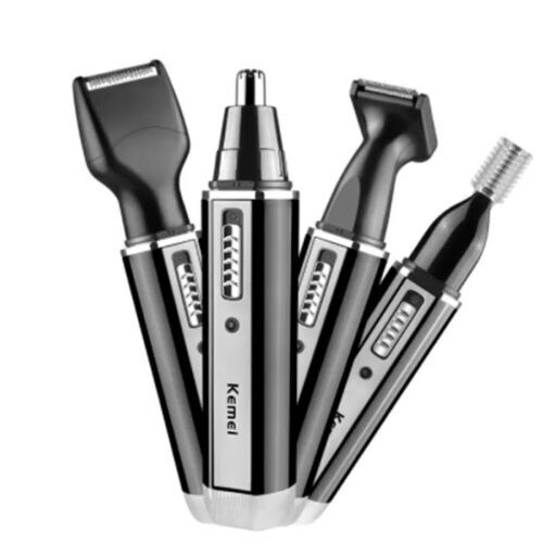 4 in1 Kemei Trimmer Rechargeable Ear Face Eyebrow Nose Hair Beard Shaver Clipper