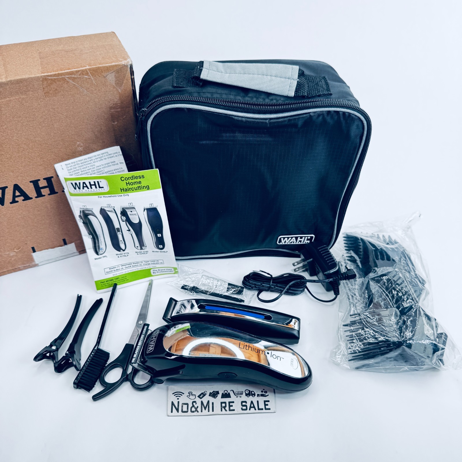 Wahl Clipper Lithium Ion Cordless Haircutting & Trimming Combo Kit. 79600