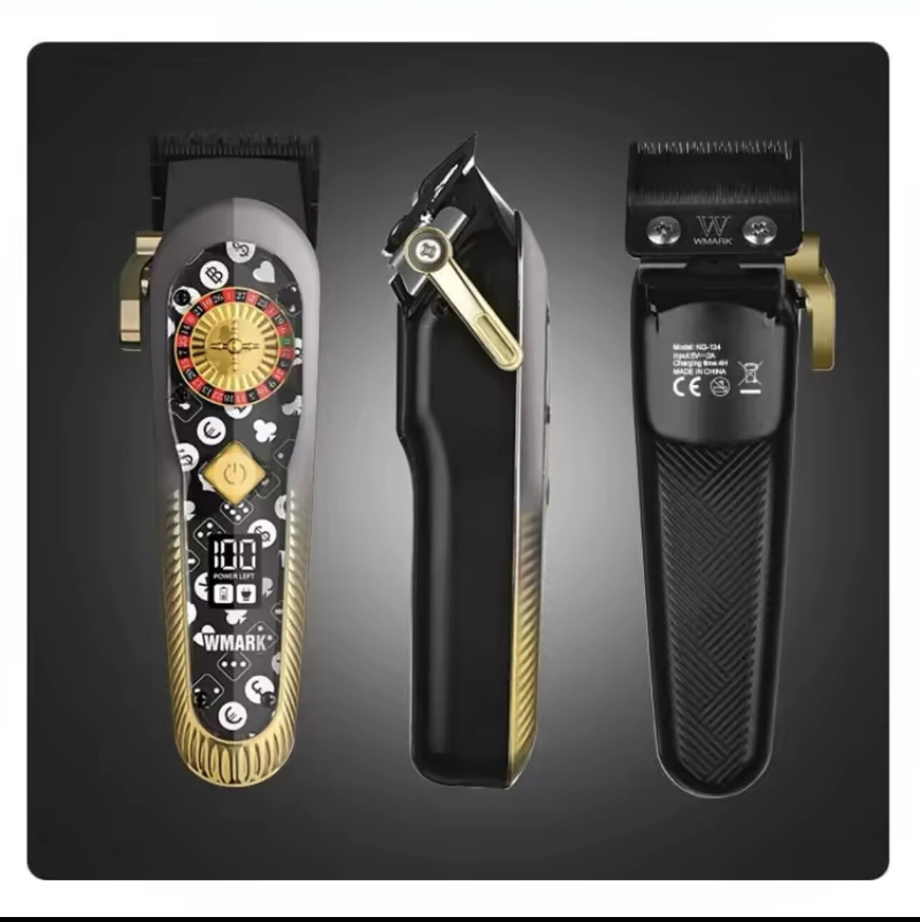 WMARK NG-134 2024, Professional Cordless Hair Clipper, Low Noise, Rechargeable