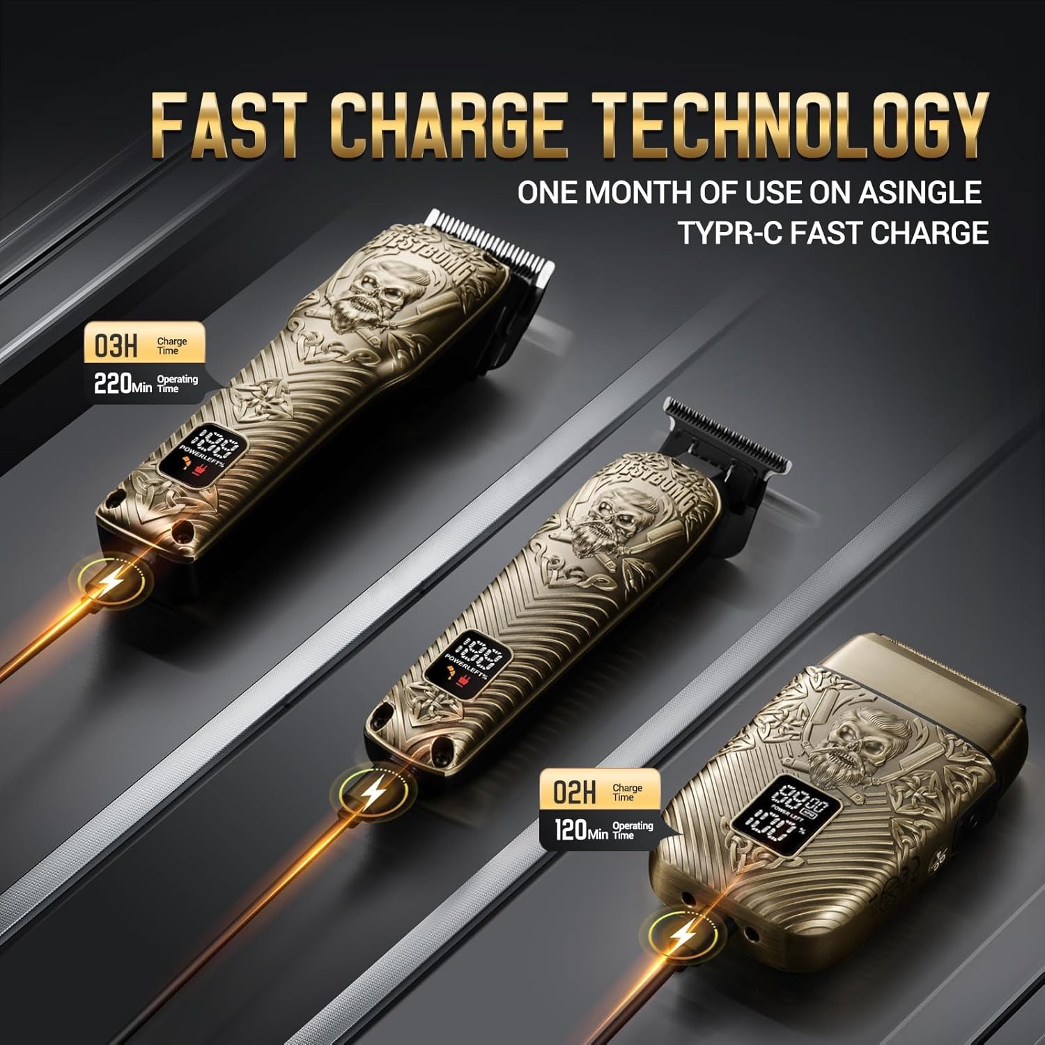 Hair Clippers Set for Men, Professional Hair Clippers, Beard Trimmer & Electric